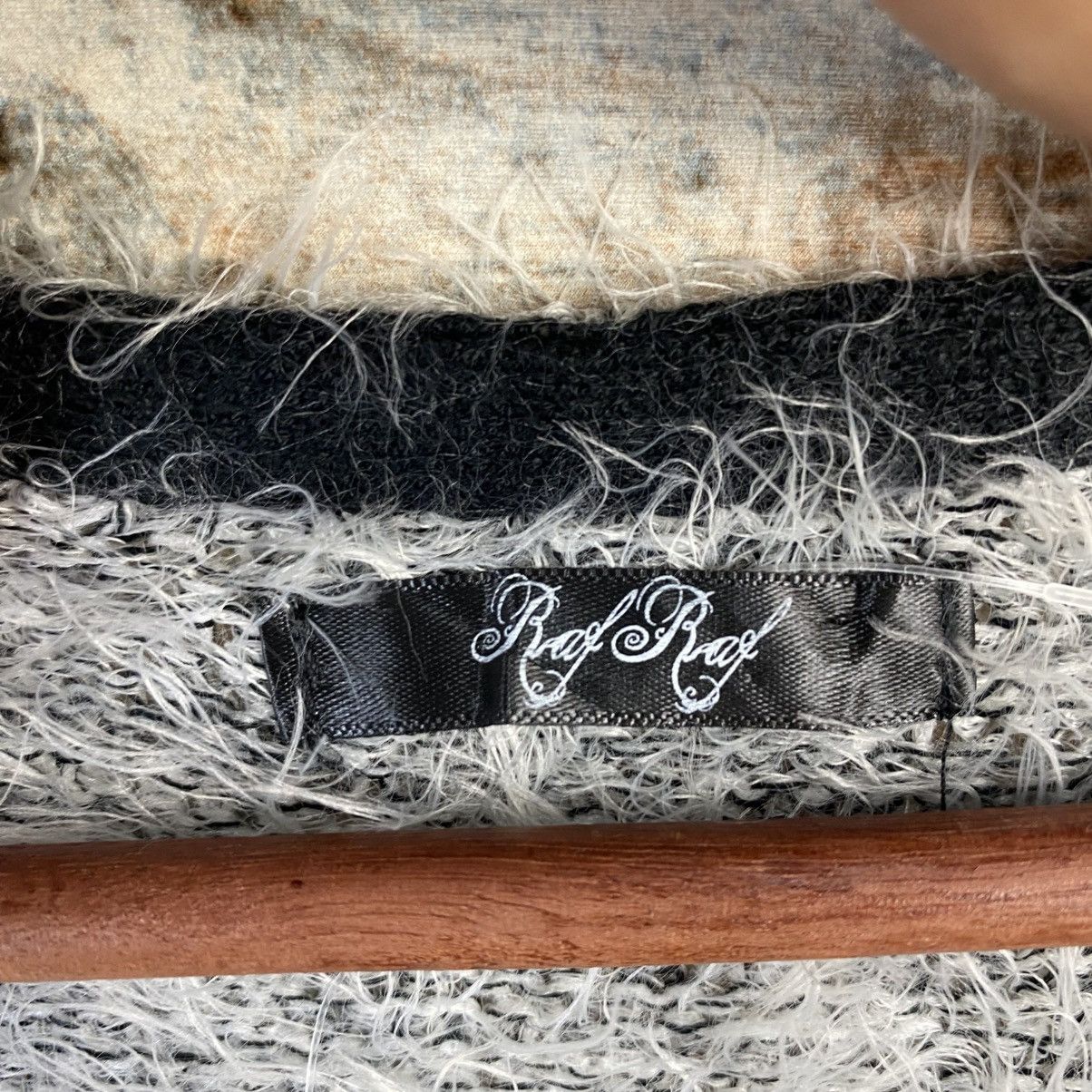 Japanese Brand DL Raf Baf Black Cardigan fur shaggy mohair Knitwear #C1114 Size M / US 6-8 / IT 42-44 - 9 Thumbnail