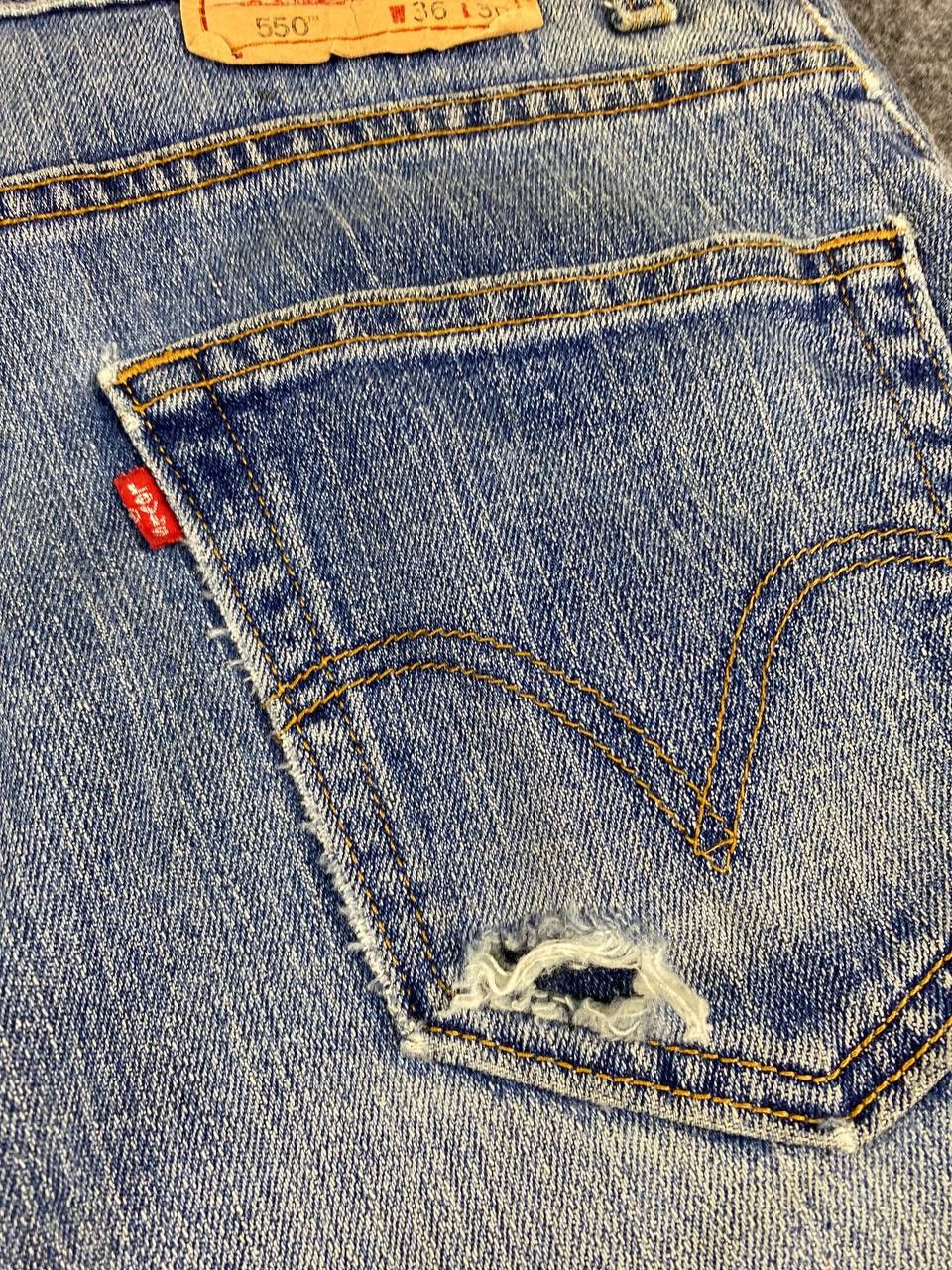 Levi's vintage levis 550 relaxed fit distressed denim Size US 38 / EU 54 - 5 Thumbnail