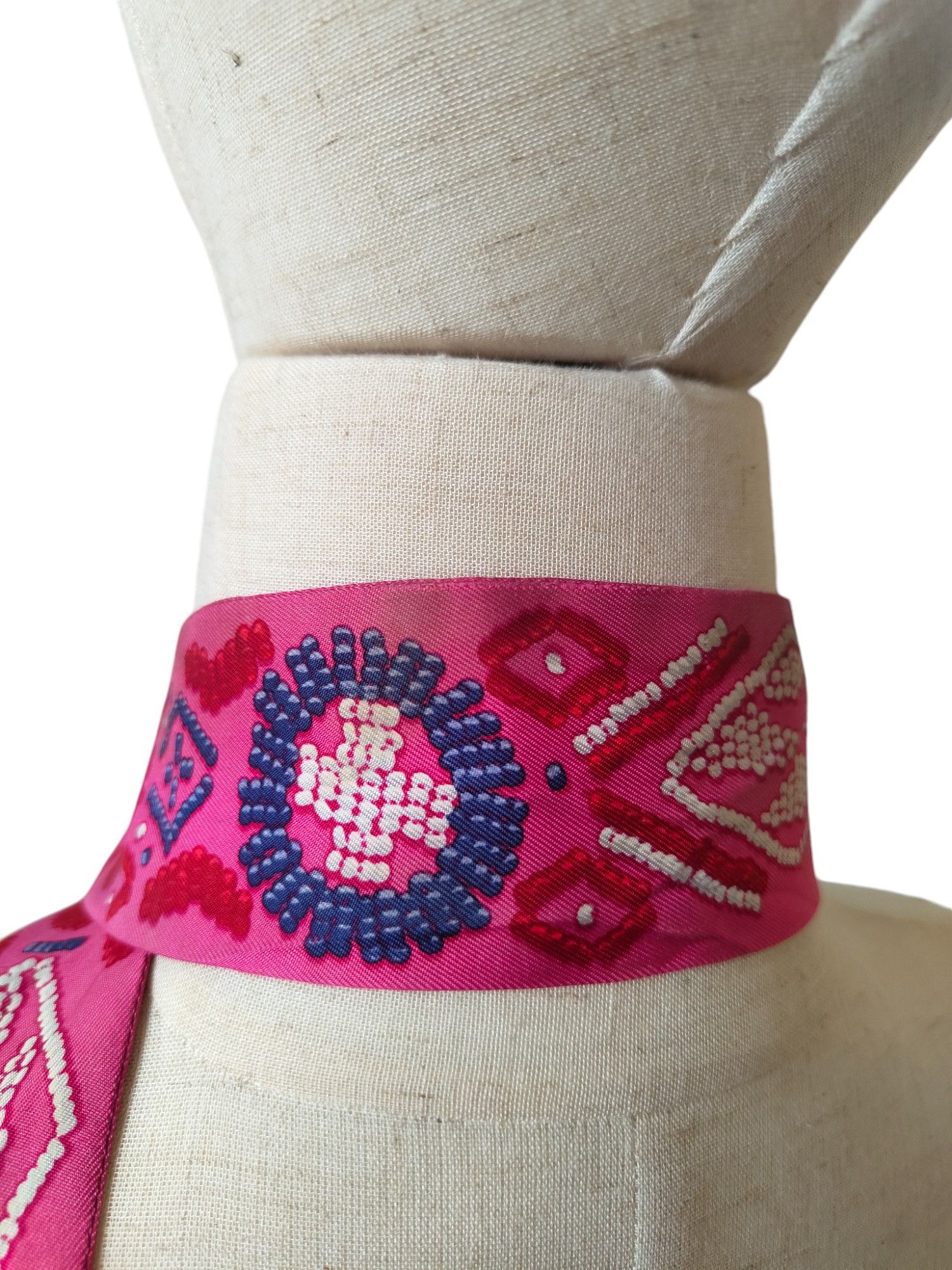 Hermes Dark Pink Twilly Scarf Size ONE SIZE - 4 Thumbnail