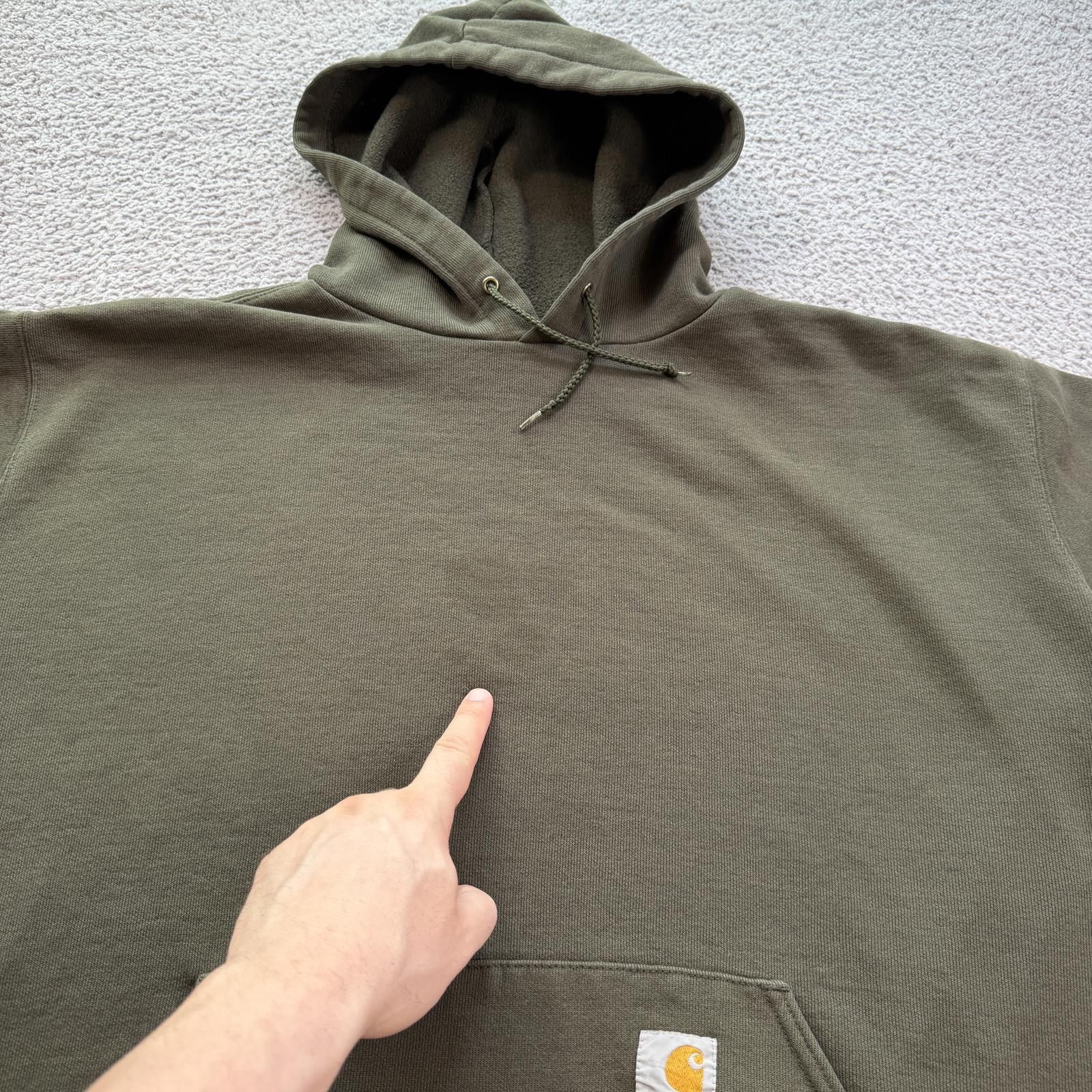 Carhartt Carhartt Hoodie Mens L Olive Green Workwear Sweatshirt K121 Size US L / EU 52-54 / 3 - 6 Thumbnail