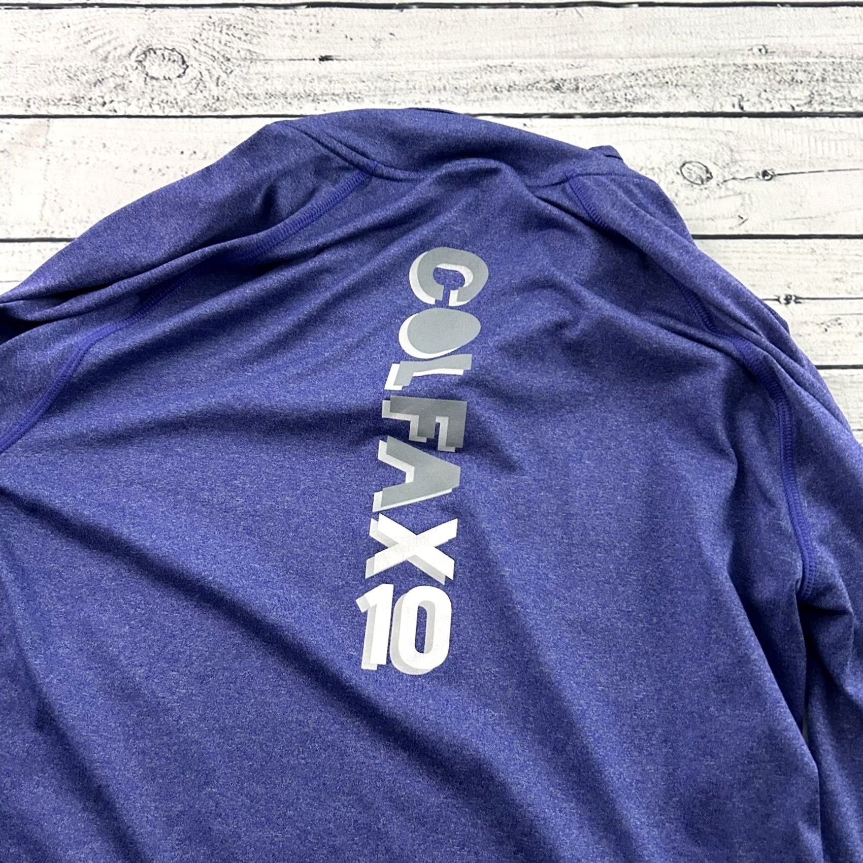 Adidas Adidas Colfax Marathon Long Sleeve 1/4 Zip Lightweight Jacket Women's Medium Purple Shirt Size M / US 6-8 / IT 42-44 - 6 Thumbnail