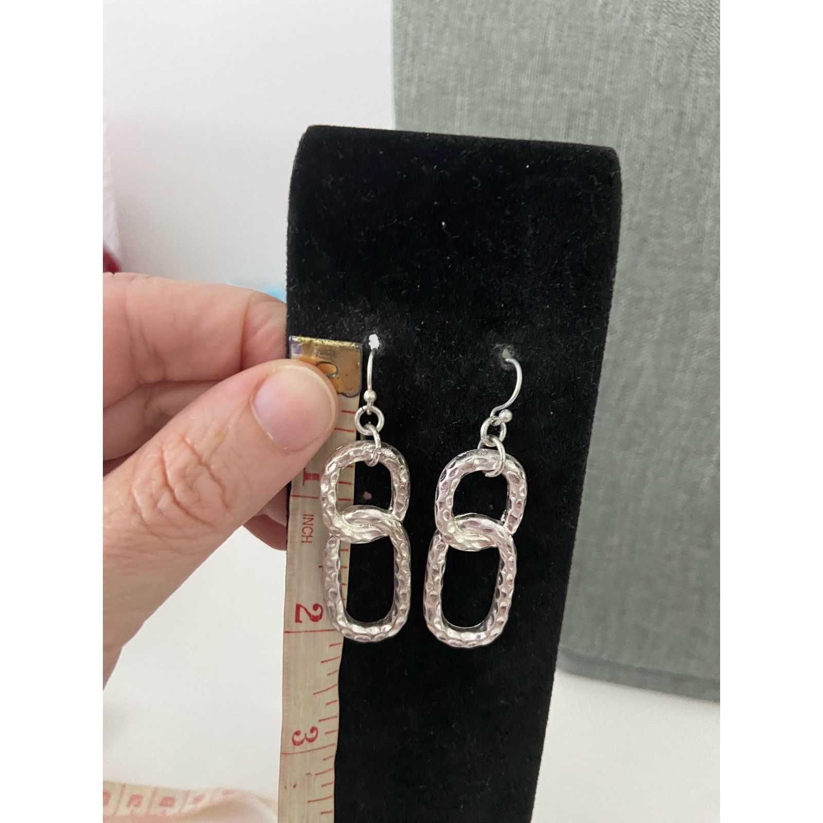 Other link earrings Silver tone Size ONE SIZE - 3 Thumbnail