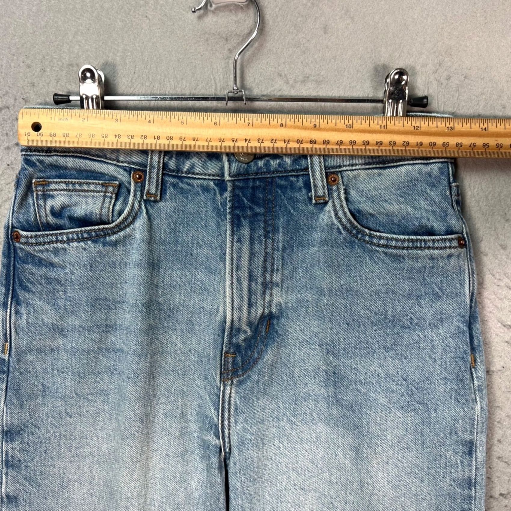 Reformation Reformation Jeans 26 Liza Ultra High-Rise Slim Straight Blue Light Wash Denim Women's Jeans Size 26" / US 2 / IT 38 - 6 Thumbnail