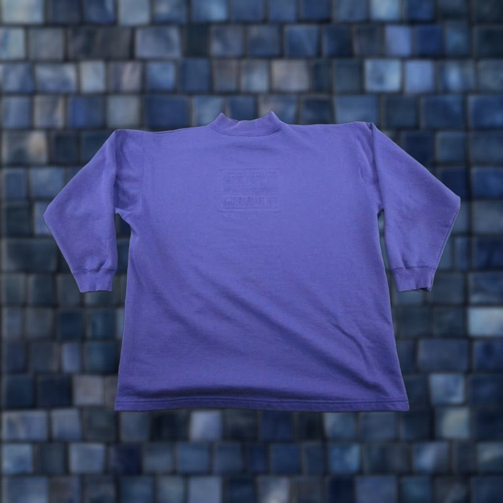 Vintage VINTAGE Marithe Francois Girbaud Purple Sweatshirt Womens Size M Embossed 90s Logo Crew Neck Pullover Sweatshirt Size L / US 10 / IT 46 - 1 Thumbnail