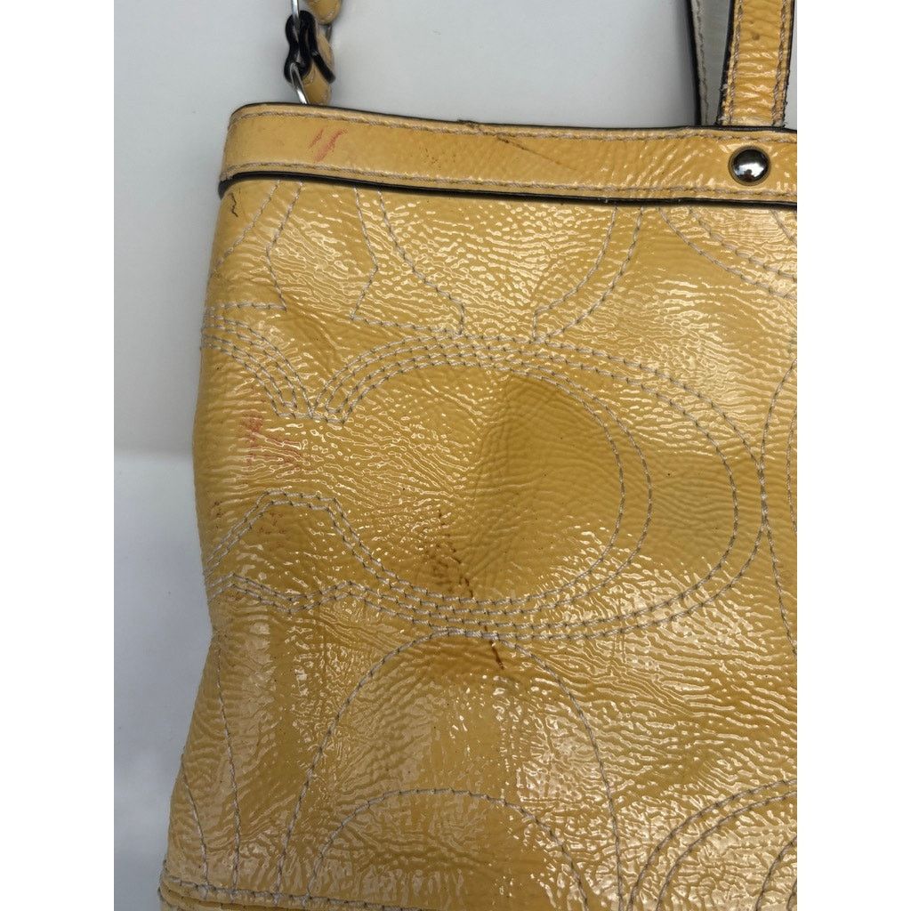 Coach Yellow Patent Vintage Coach Small Totebag Size ONE SIZE - 5 Thumbnail