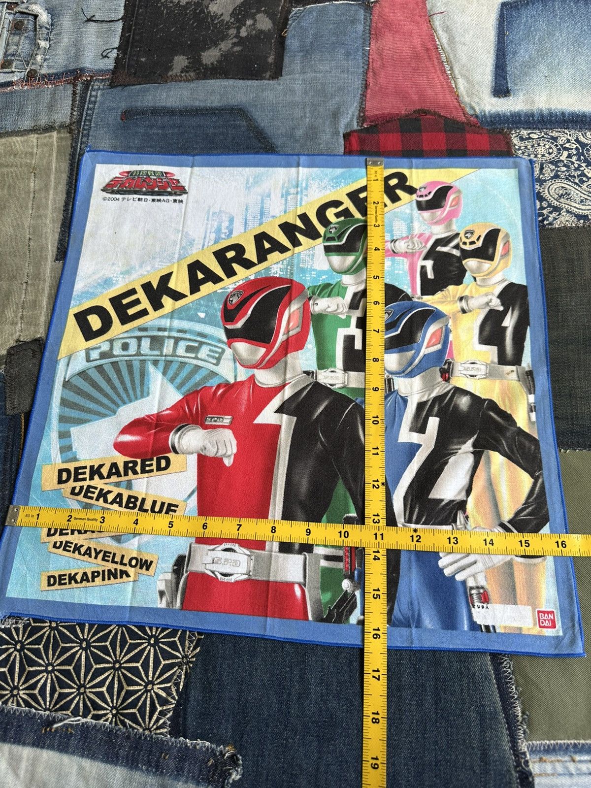 Vintage Dekaranger Bandai Hero Handkerchief/ Neckerchief/ Bandana Size ONE SIZE - 6 Thumbnail