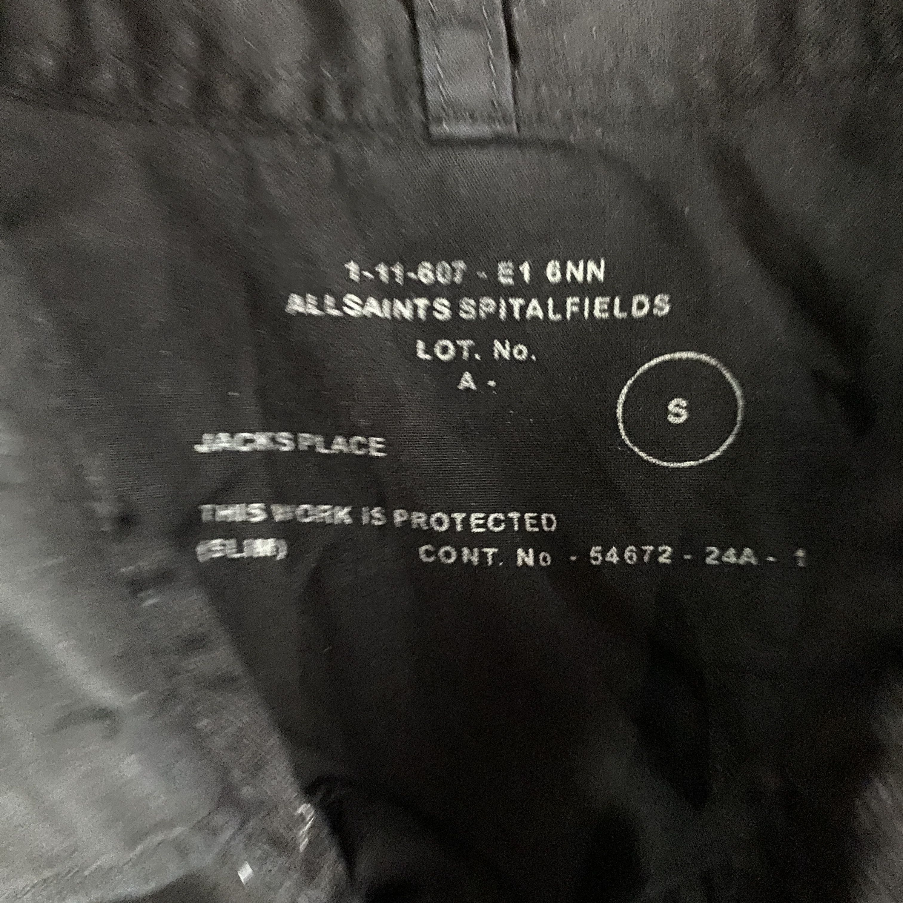 Allsaints Men’s Shirt Long Sleeve Allsaints Size S Black Size US S / EU 44-46 / 1 - 4 Thumbnail