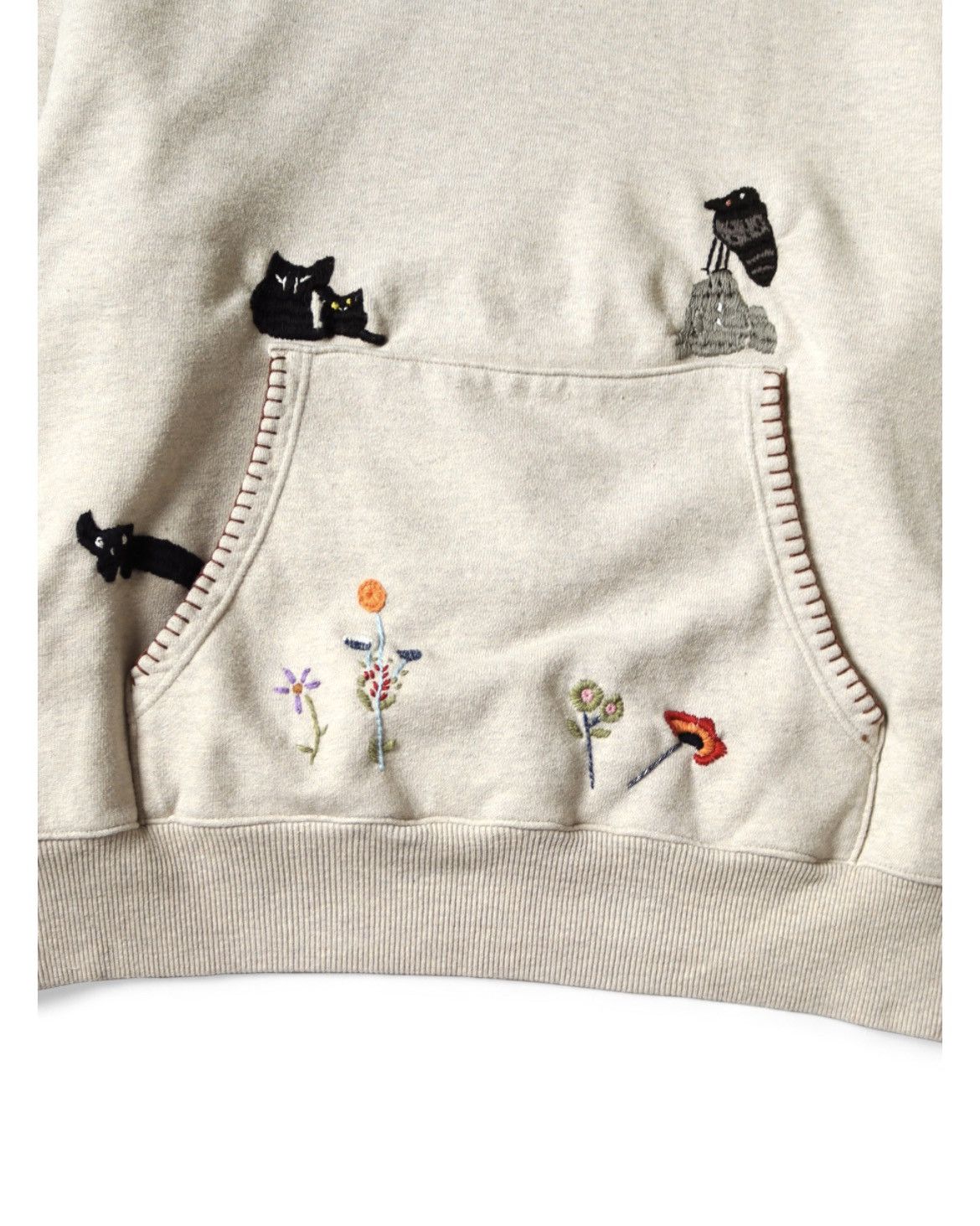Kapital Kapital Crow and Cat Embroidery Hoodie Size 3 Size US L / EU 52-54 / 3 - 6 Thumbnail