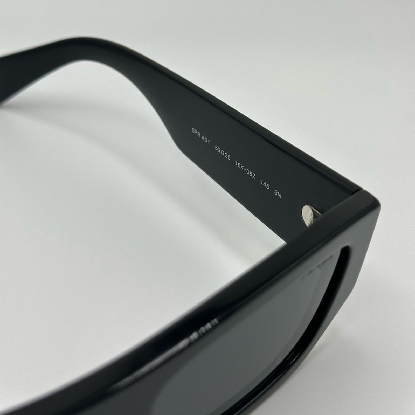 Prada PRADA Sunglasses PRA01S 16K08Z Black/Dark Grey Unisex NEW Size ONE SIZE - 7 Thumbnail