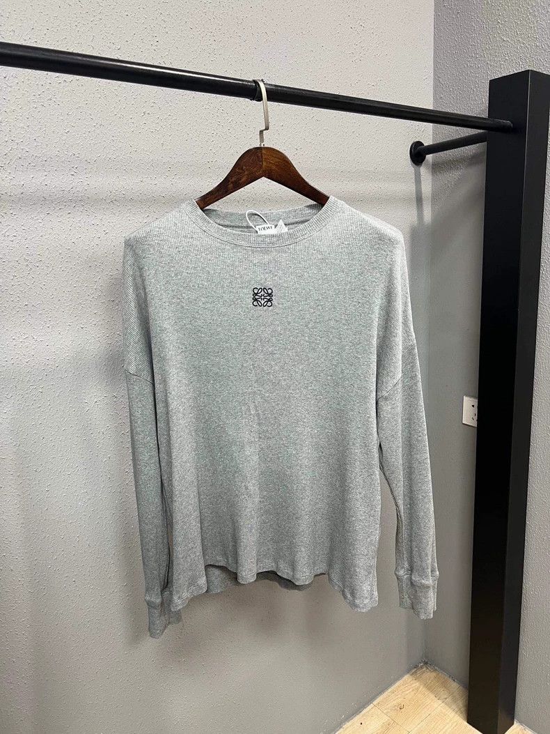 Loewe Loewe Gray Logo Long Sleeve Top - dmc Size US S / EU 44-46 / 1 - 1 Thumbnail