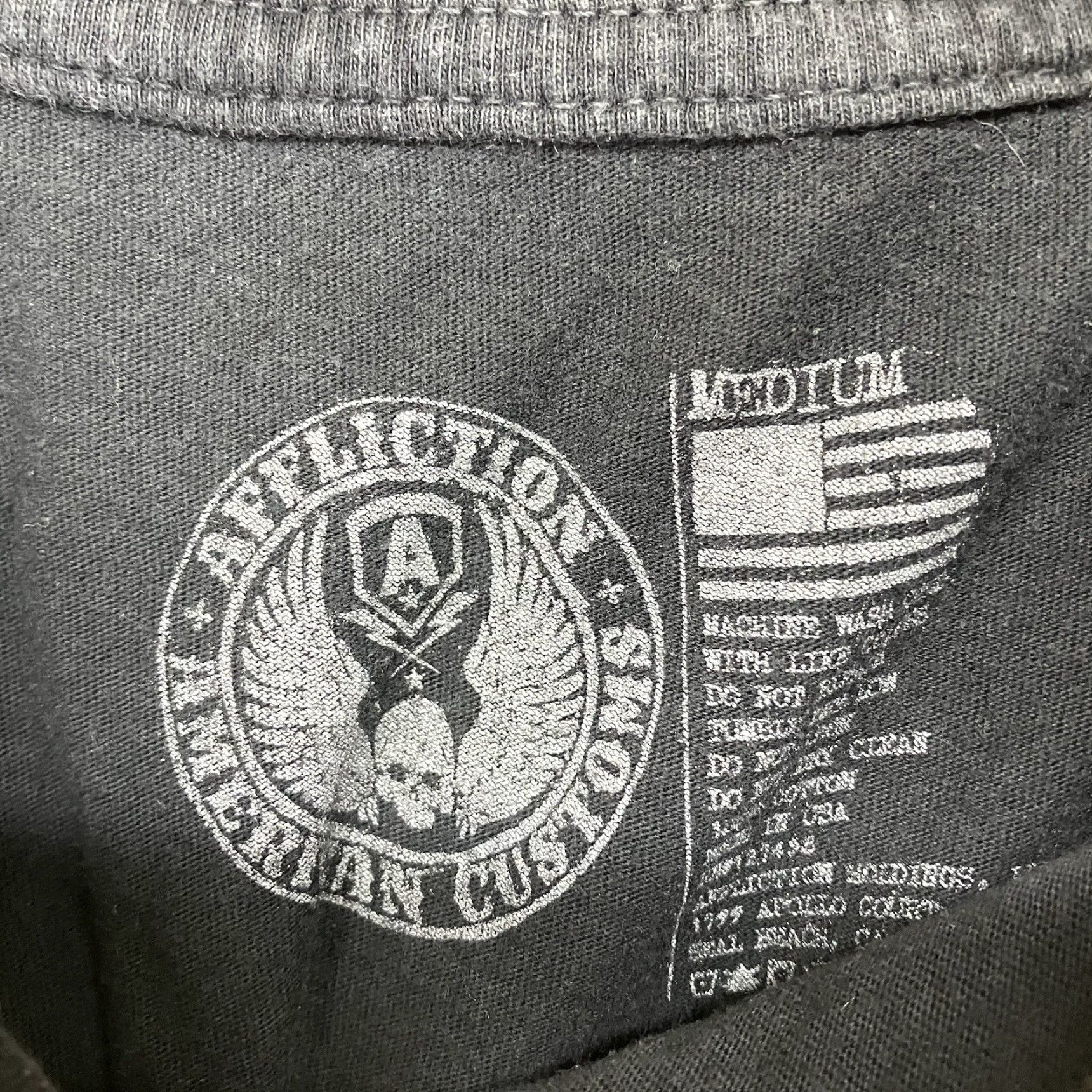 Affliction VINTAGE Affliction Y2K T-Shirt Women Medium Black Biker Rocker Goth Motorcycle 90s Retro Size M / US 6-8 / IT 42-44 - 3 Thumbnail