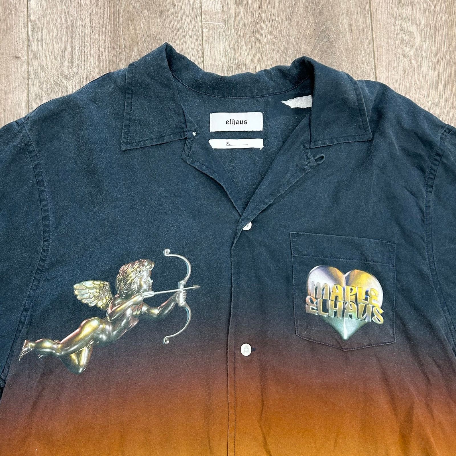 Elhaus Elhaus Champion Lover Angel Cupid button Up Shirt Size XL B7 Size US XL / EU 56 / 4 - 2 Thumbnail