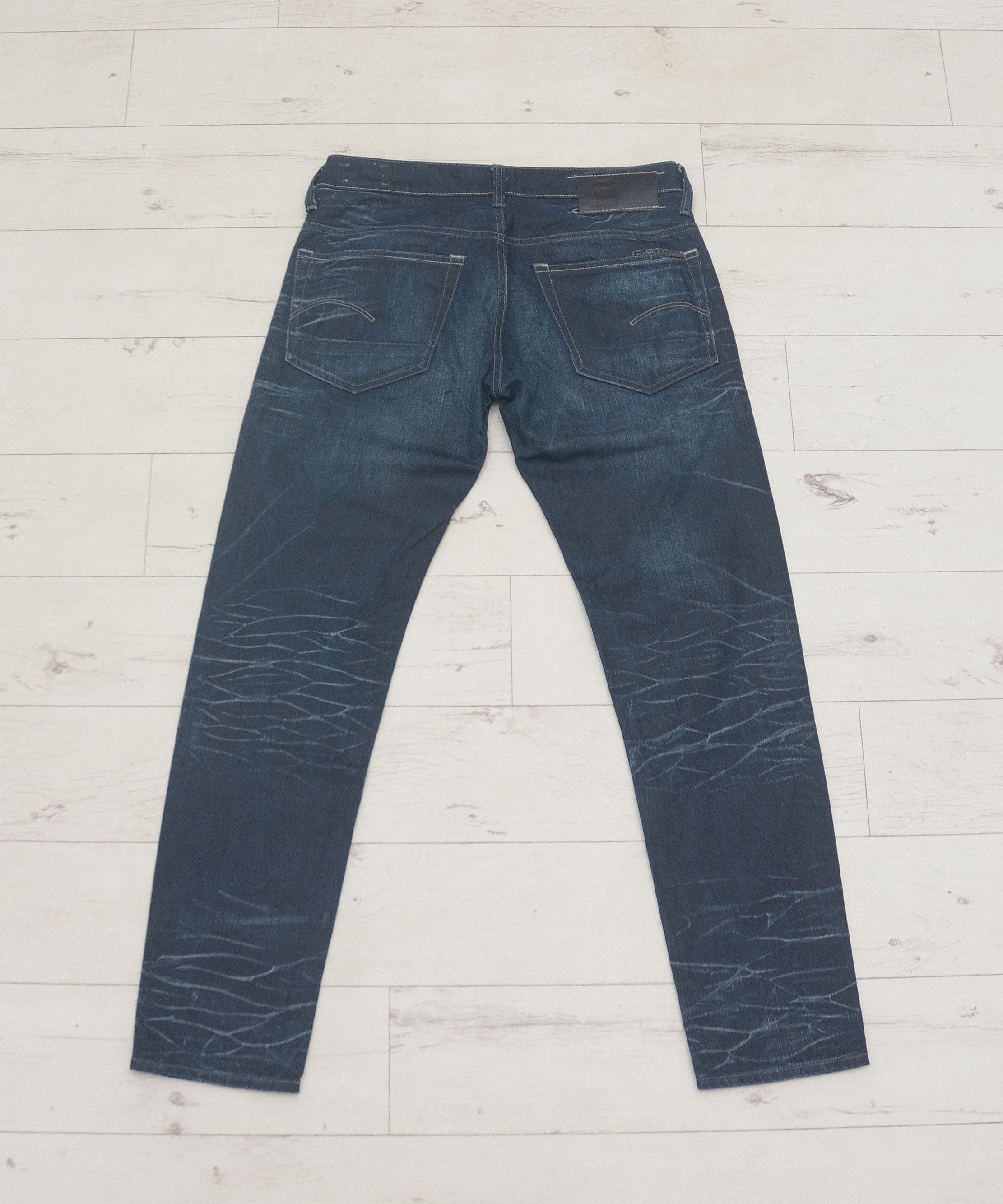 G-Star G star raw Denim Faded Jeans 3301 Low Tapered Rl y2k Size US 33 - 2 Thumbnail