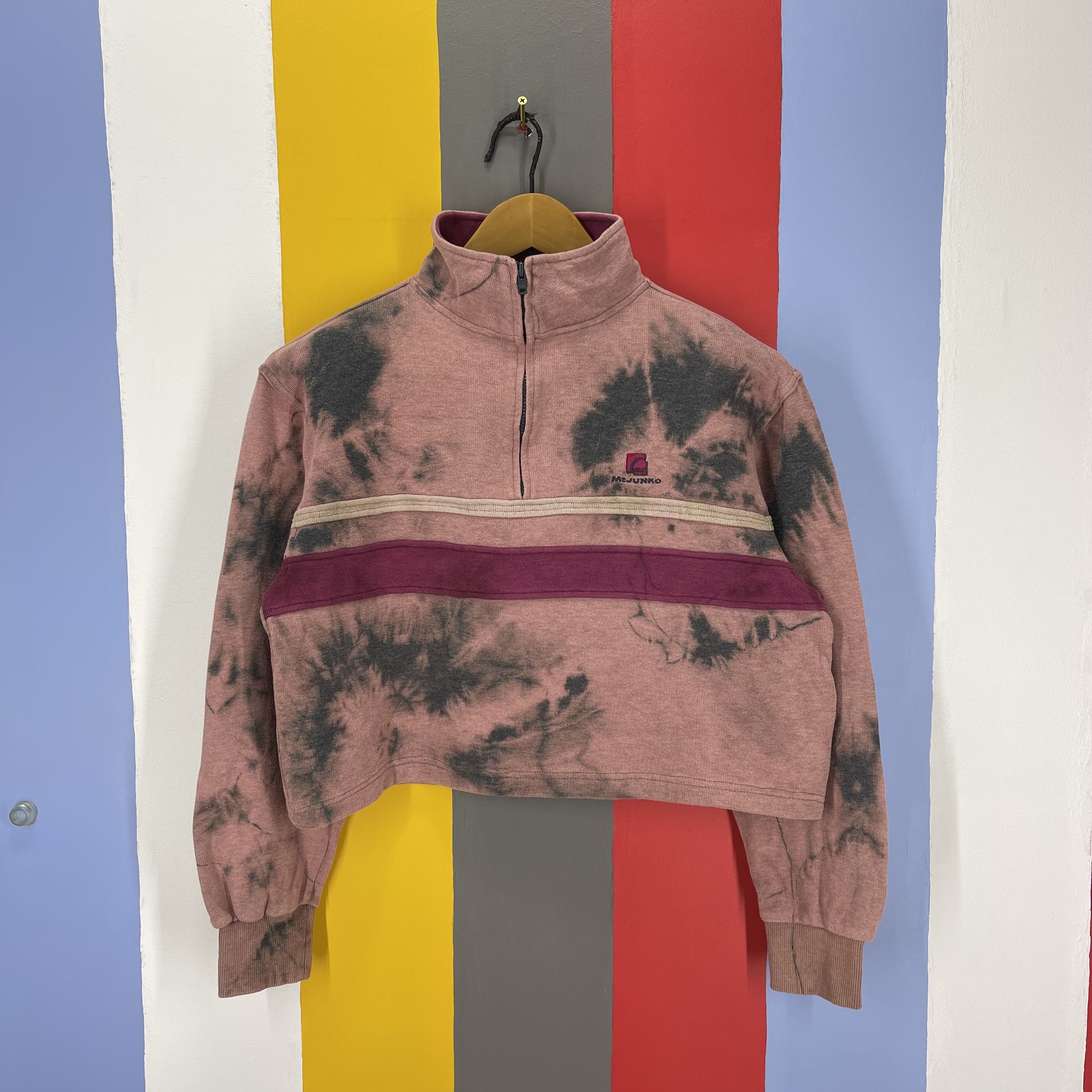 Mr. Junko MR JUNKO JUNKO KOSHINO Crop Sweatshirt Acid Wash #1267/AR Size S / US 4 / IT 40 - 1 Thumbnail