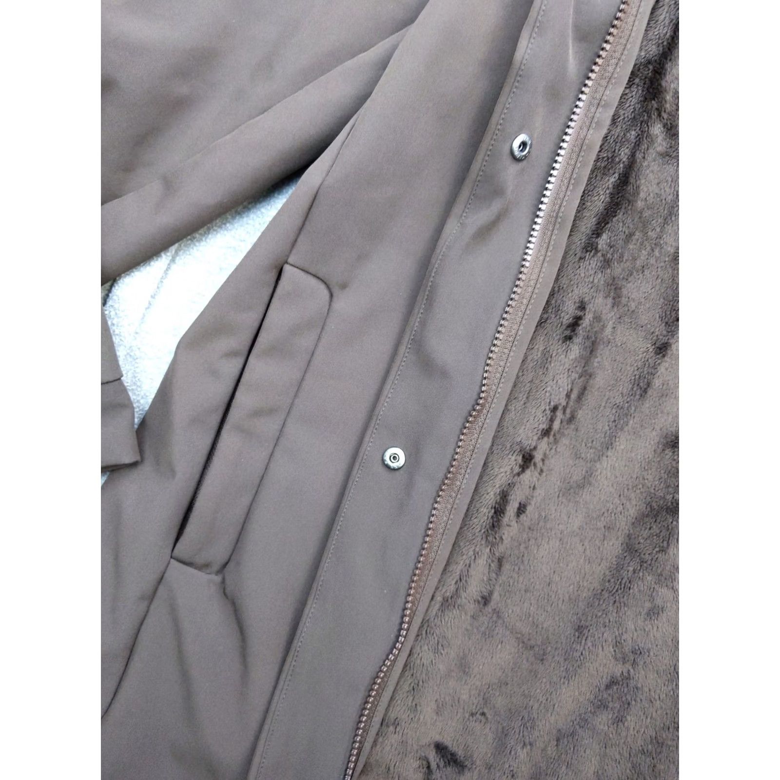 Y/Project Mondetta Outdoor Project Coat Womens Small Brown Softshell Hooded Faux Fur Lined Size S / US 4 / IT 40 - 3 Thumbnail