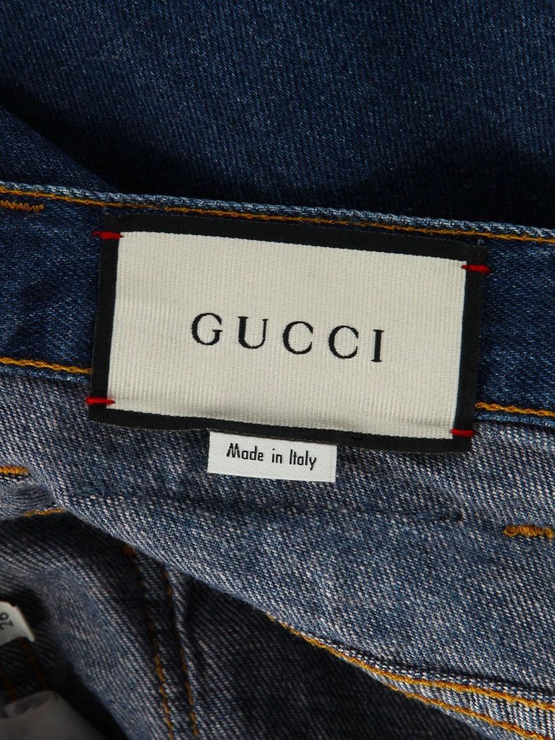 Gucci Gucci Washed embroidered wide-leg jeans Size 26" / US 2 / IT 38 - 4 Thumbnail