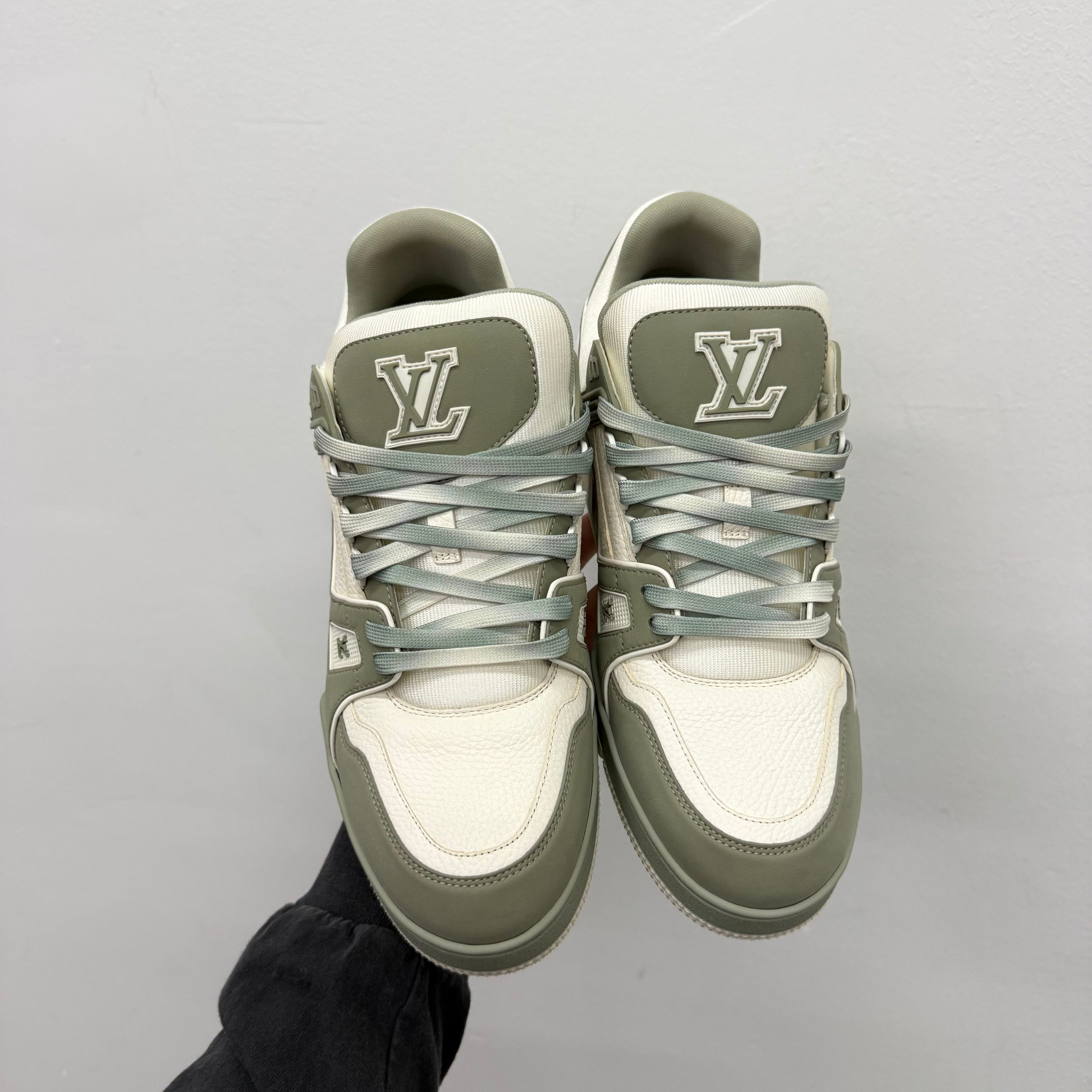Louis Vuitton Louis Vuitton Trainer Sneakers Green Clay Gray - LV 9.5 Size US 11 / EU 44 - 2 Thumbnail