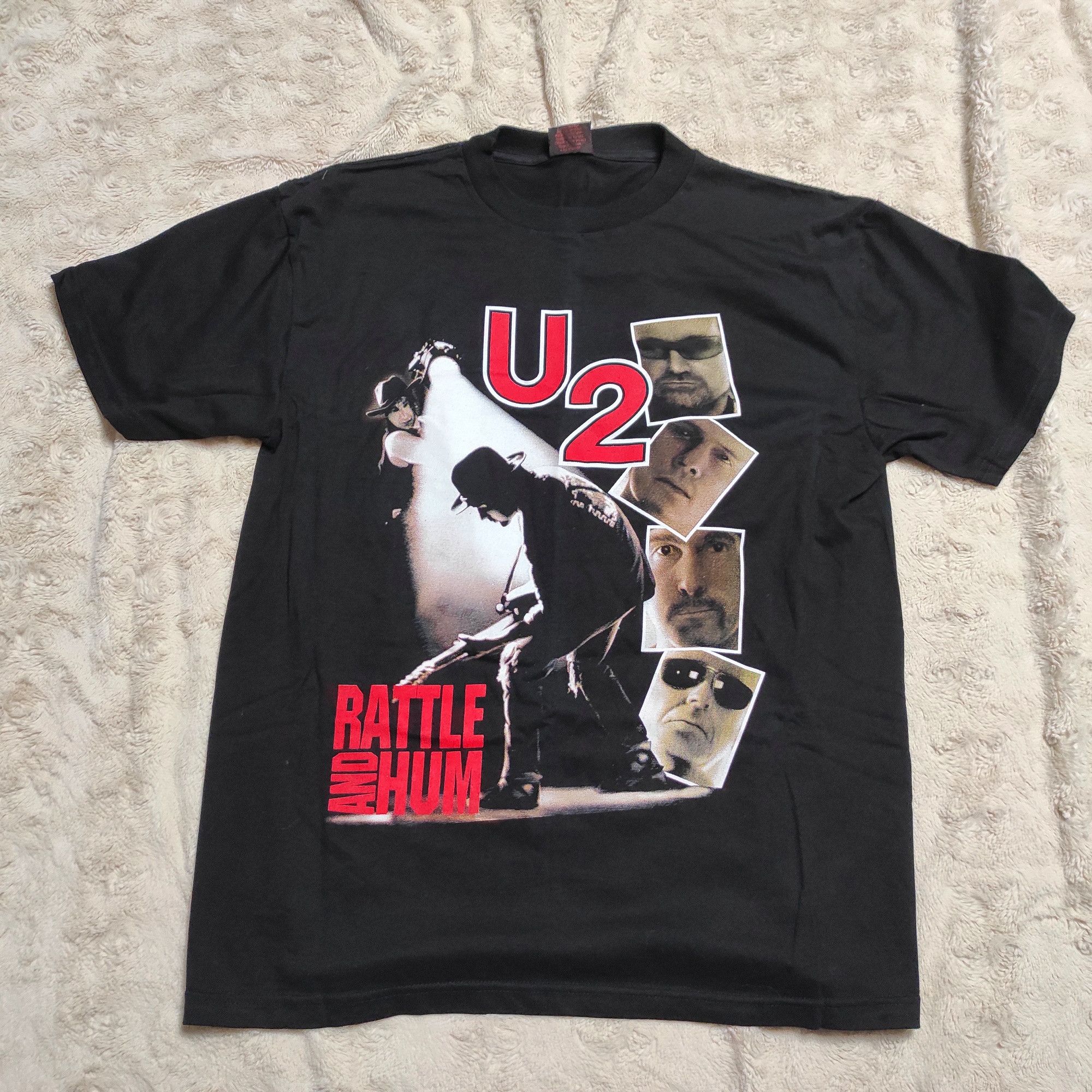 Band Tees × Vintage U2 Rattle and Hum Thunder vintage men's t-shirt size L Size US L / EU 52-54 / 3 - 1 Thumbnail