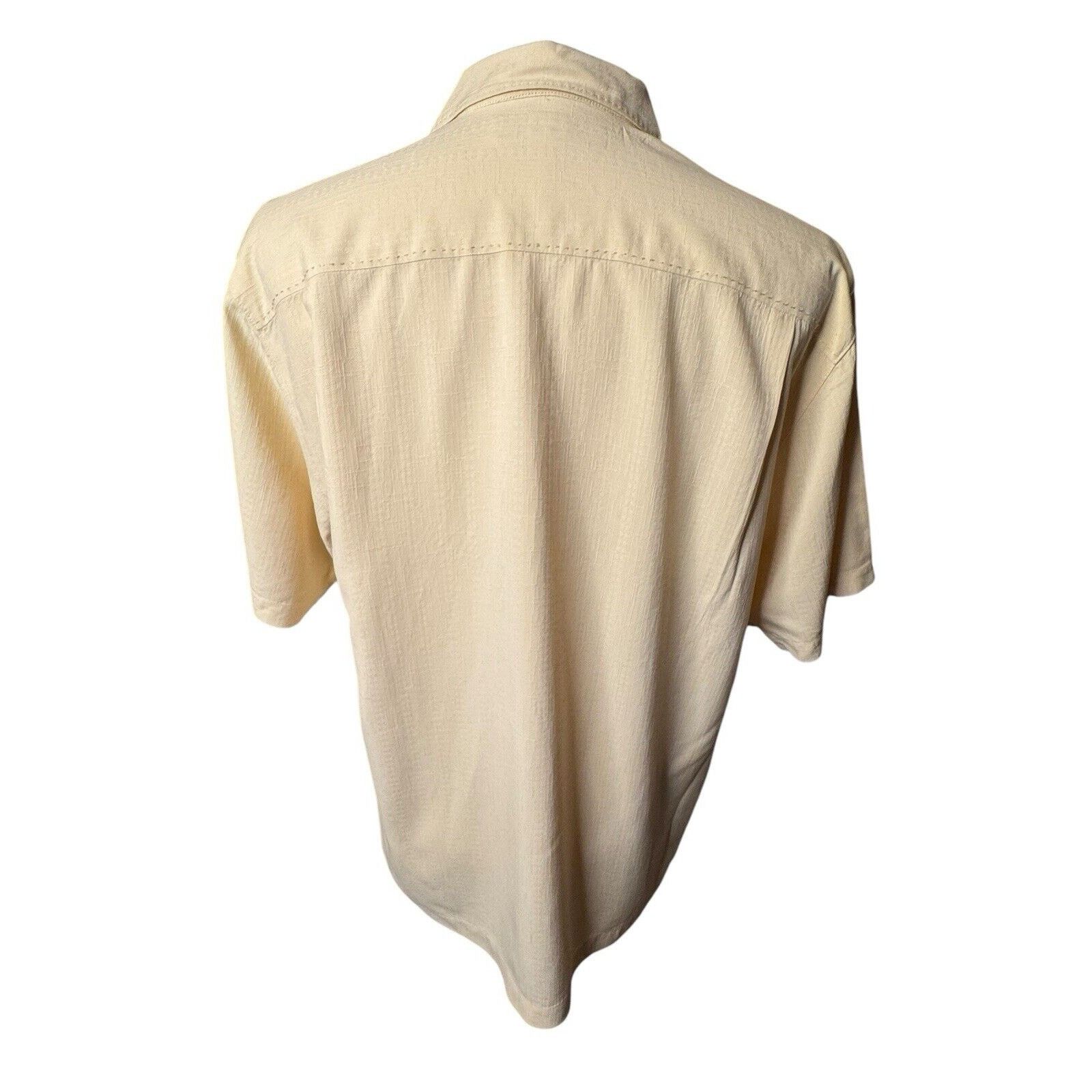 Tommy Bahama Tommy Bahama Silk Camp Shirt Men's Large Hawaiian Yellow Size US L / EU 52-54 / 3 - 4 Thumbnail