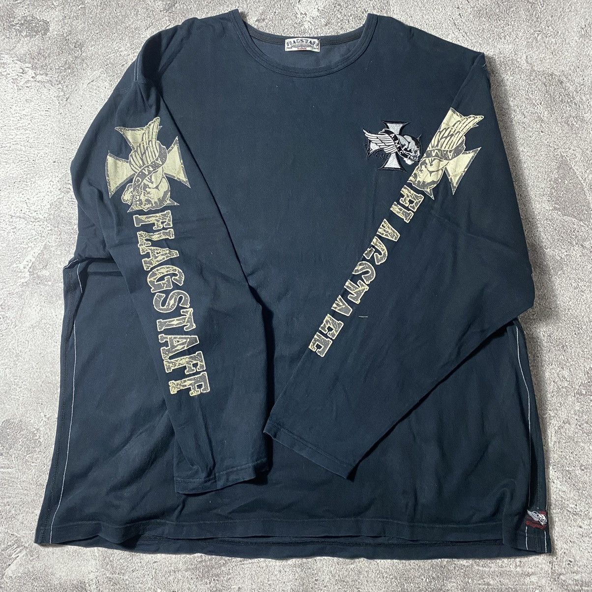 Flagstuff × Vintage Vintage Flagstaff Arizona Motorcycle Longsleeve Size US XXL / EU 58 / 5 - 6 Thumbnail