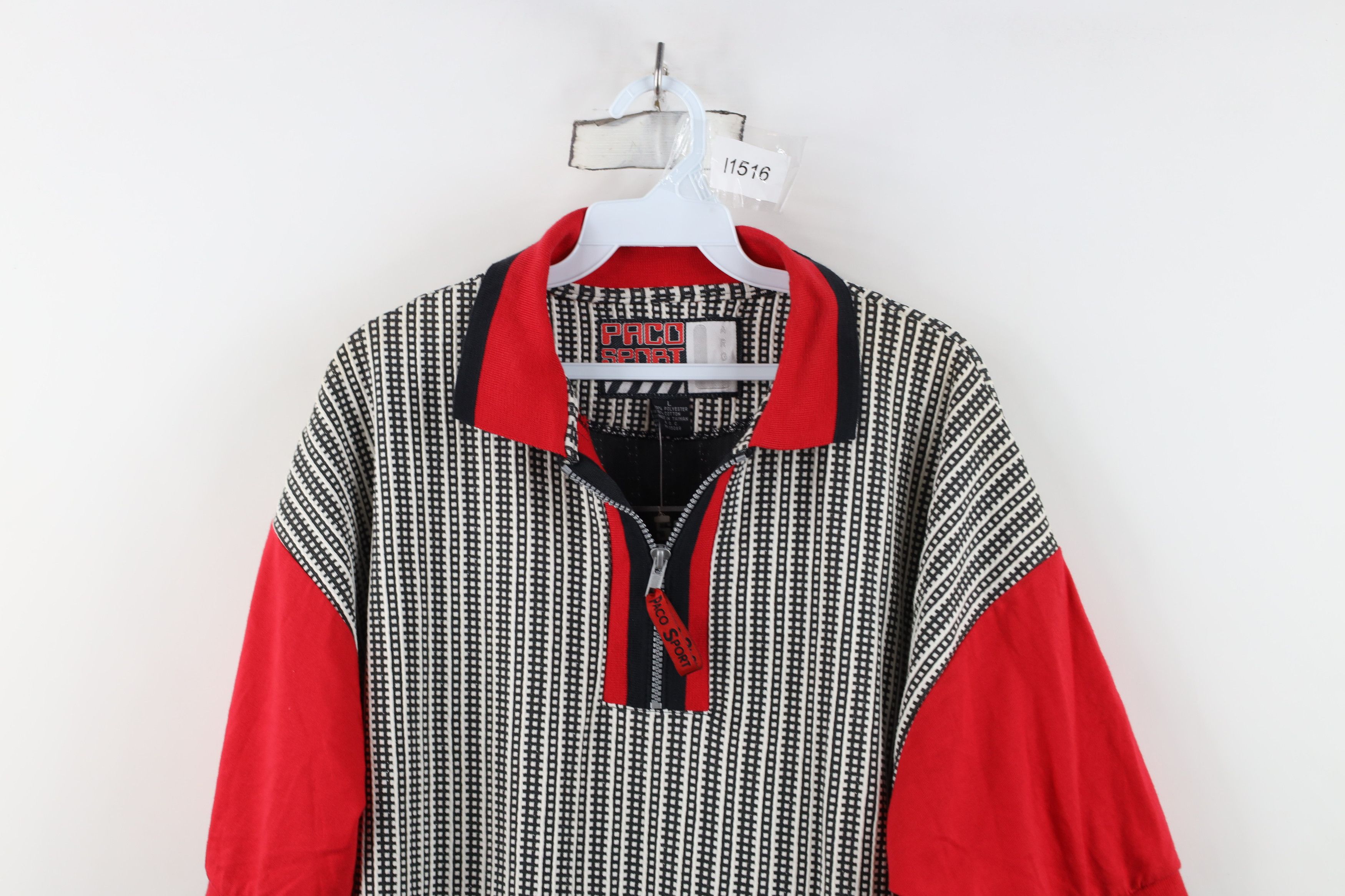 Vintage Deadstock Vintage 90s Streetwear Baggy Half Zip Polo Size US L / EU 52-54 / 3 - 2 Thumbnail