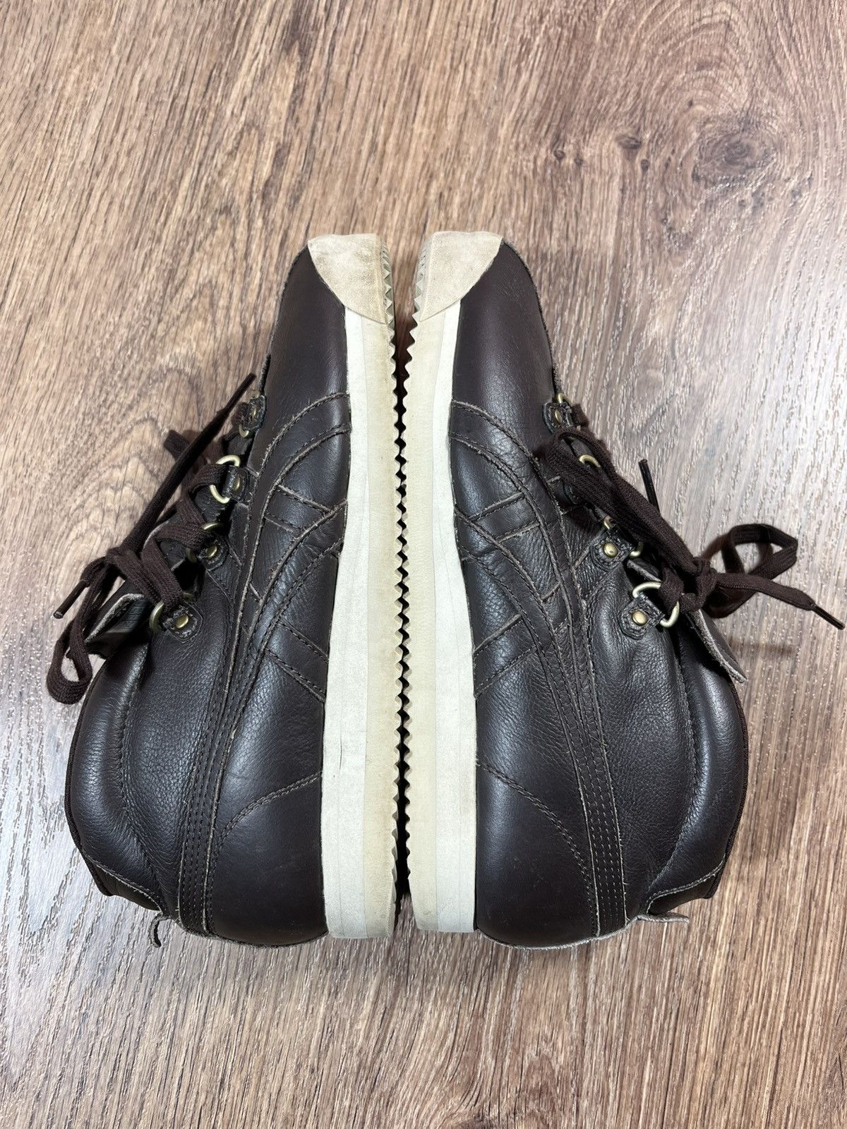 Onitsuka Tiger Vintage Asics Onitsuka Tiger Leather Brown Shoes Size US 4.5 / IT 34.5 - 10 Thumbnail