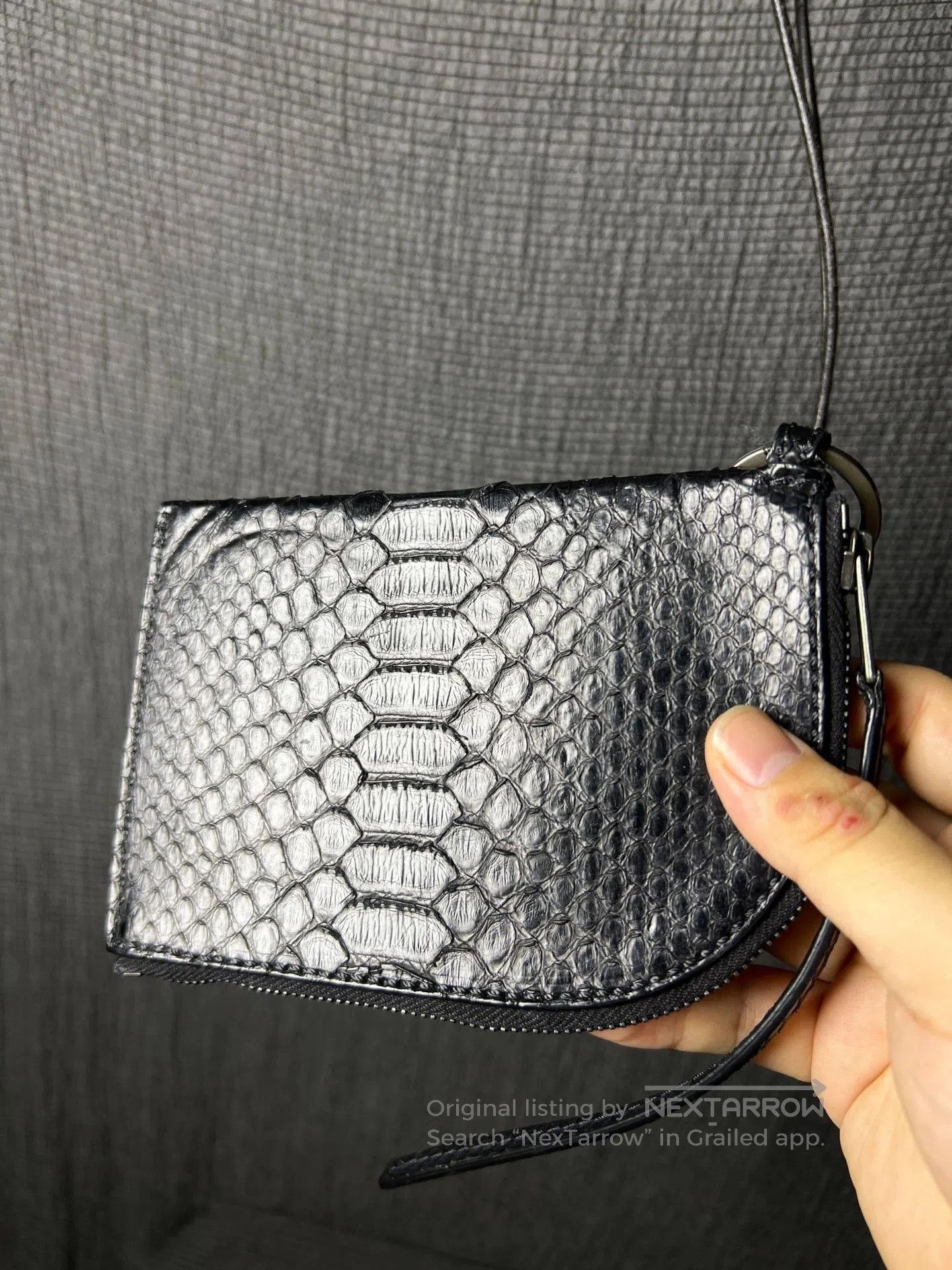 Rick Owens Rick Owens 13FW Snake Skin Neck Card Holder. Size ONE SIZE - 3 Thumbnail