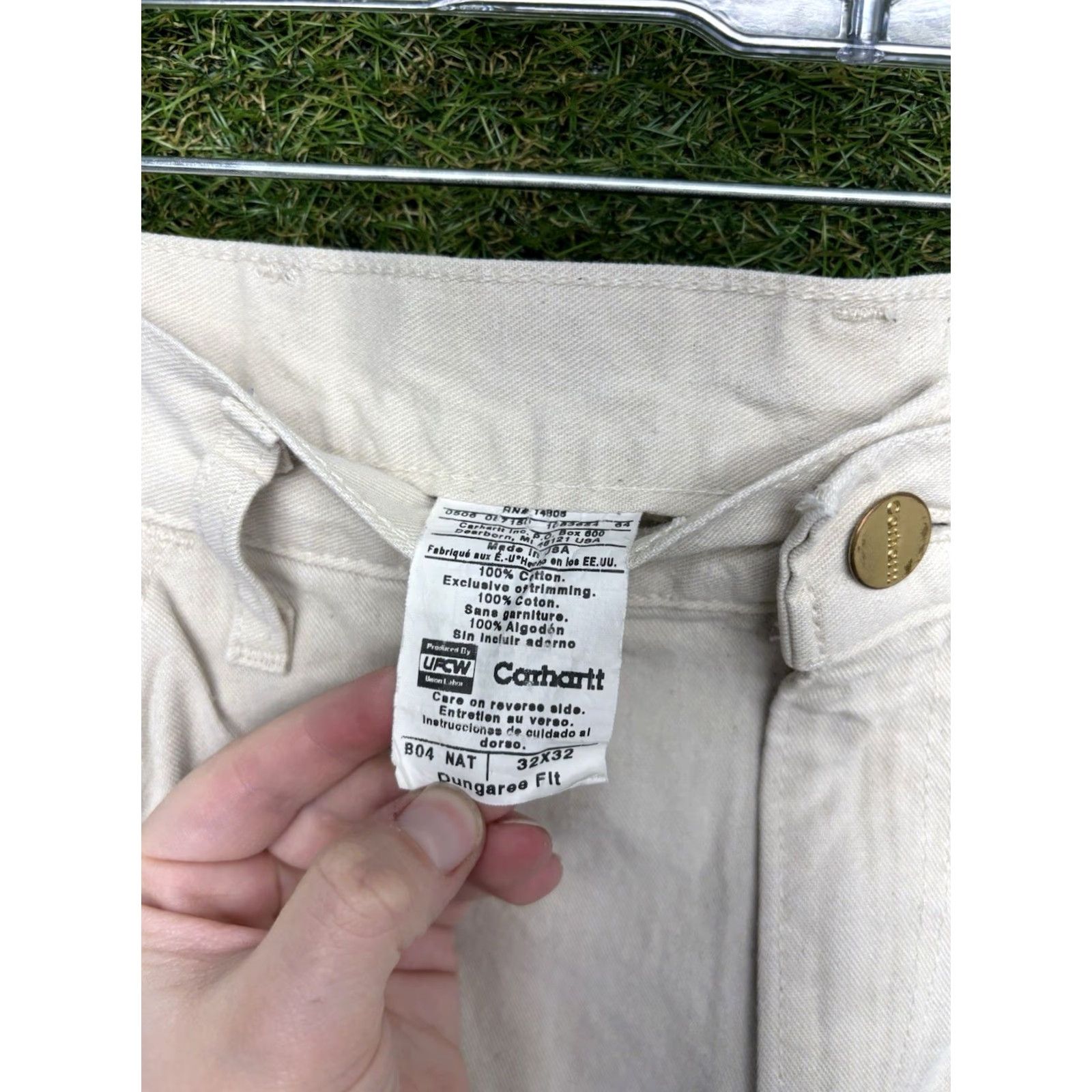 Carhartt Carhartt Pants Mens 32x32 Carpent­er/Painter Straight 5-Pocket Canvas Beige Workwear B04 USA Vintage No N/A Size US 32 / EU 48 - 6 Thumbnail