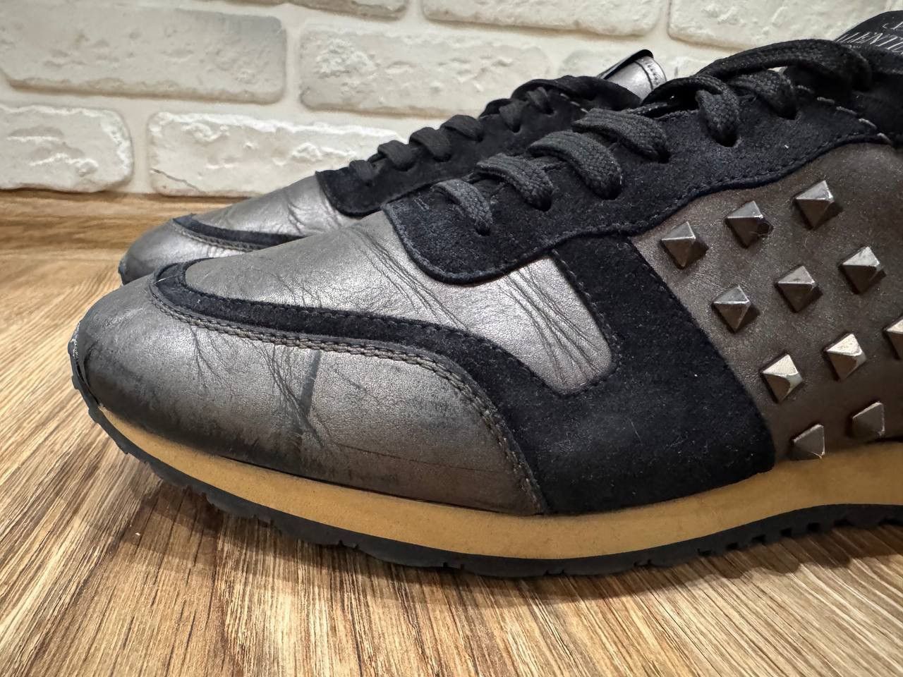 Valentino Valentino Leather Suede Rockrunner Stud Sneakers Size 43 Size US 10 / EU 43 - 3 Thumbnail