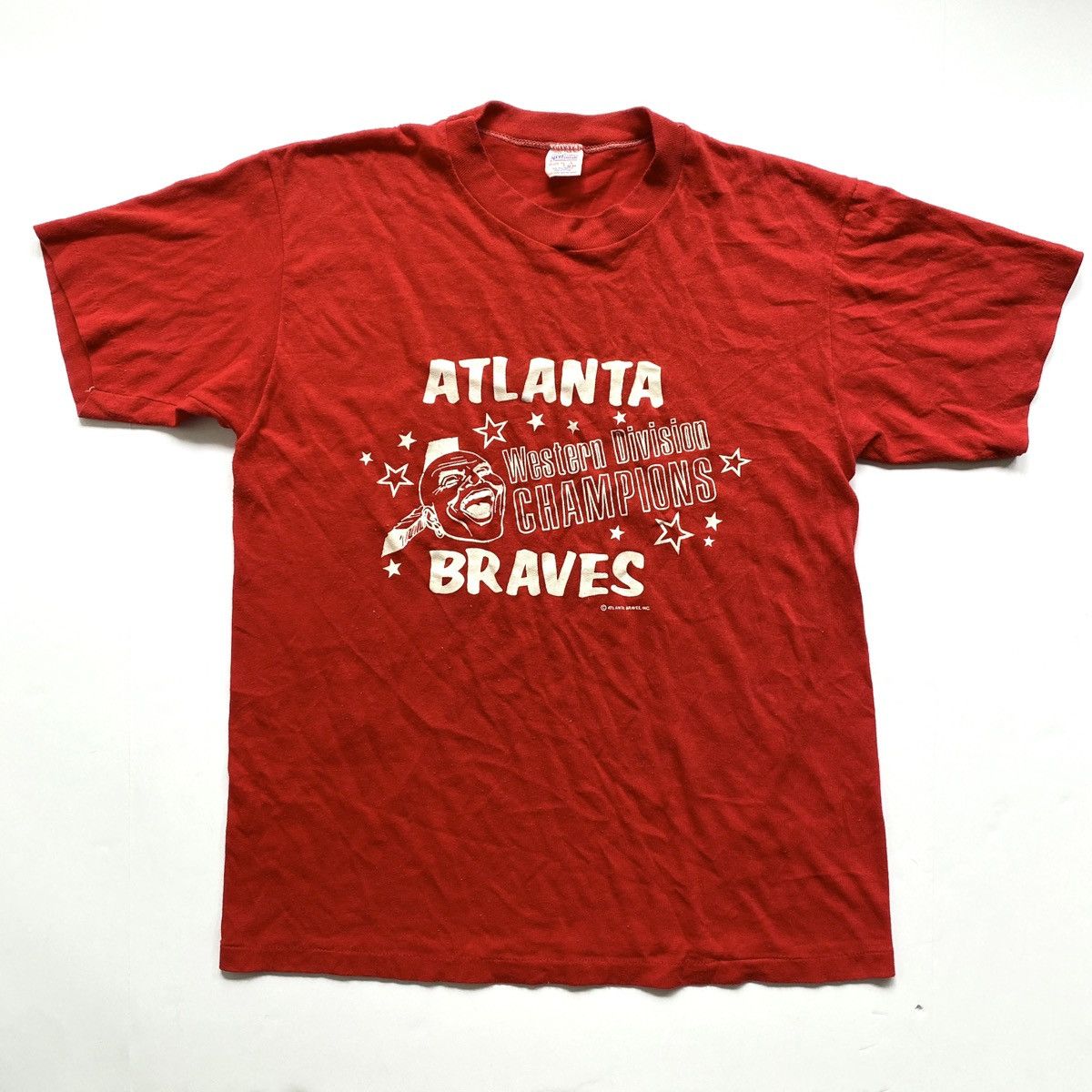 VINTAGE 1993 Atlanta Braves Western Division Champions T-shirt 