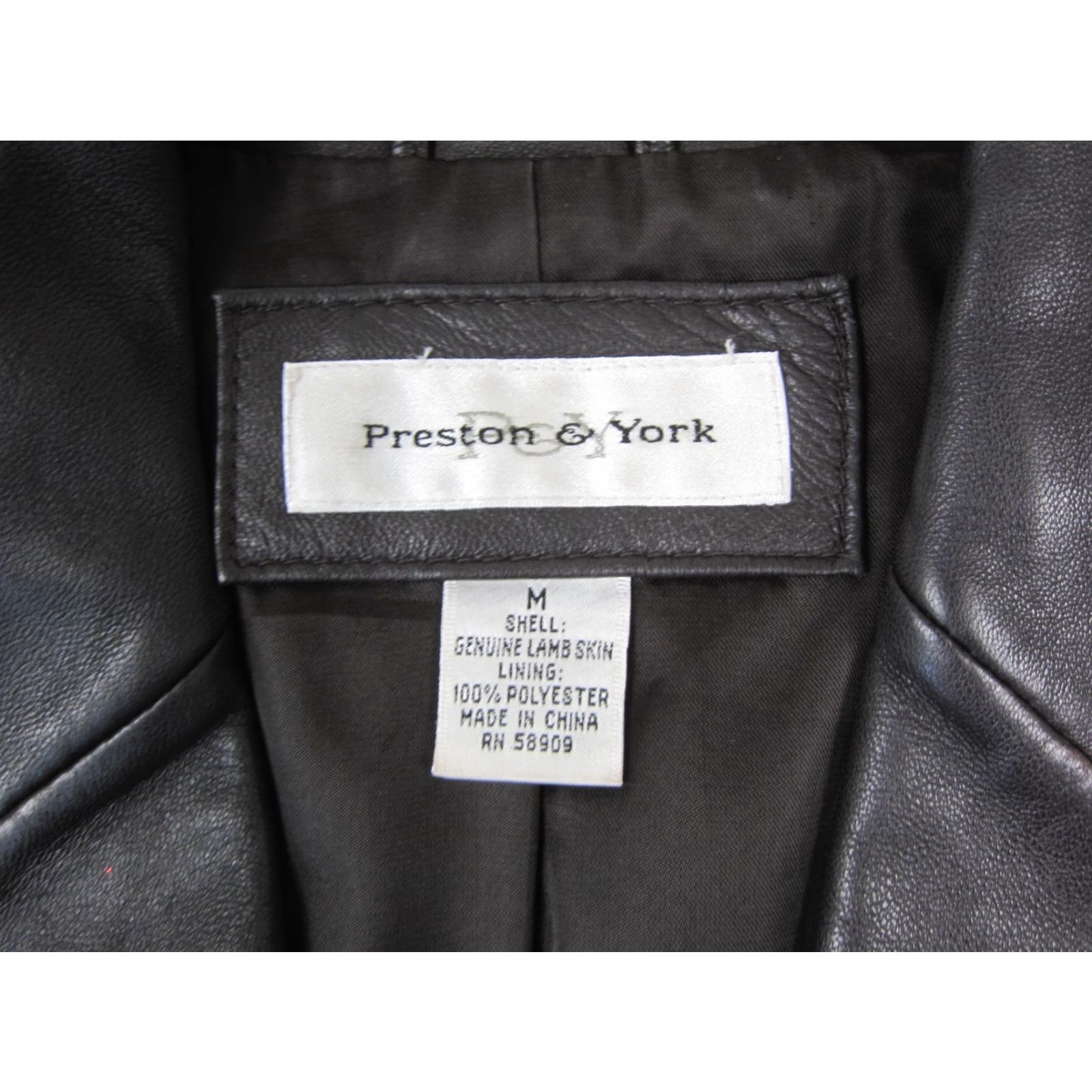Preston & York VINTAGE Preston & York Jacket Womens M Black Leather Y2K Regular Fit Long Sleeve Pocketed Size M / US 6-8 / IT 42-44 - 3 Thumbnail