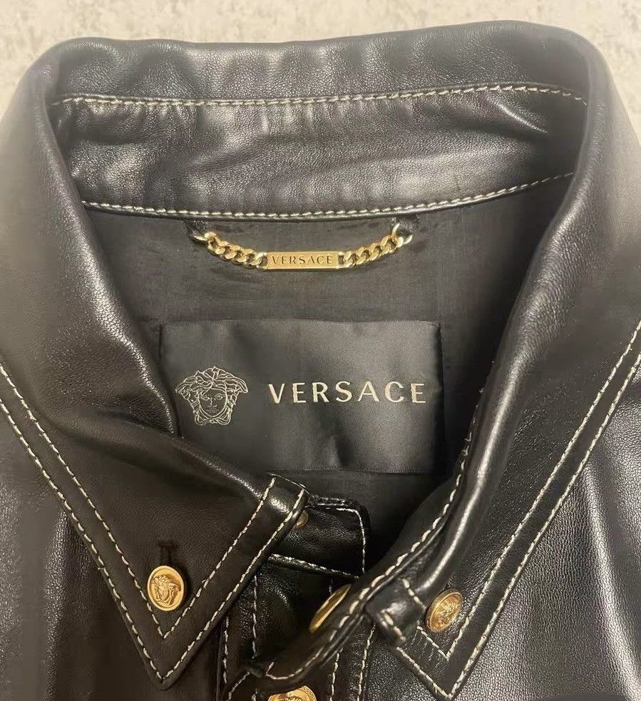 Versace $5k Versace signature recent reissue leather shirt EU48 NEW Size US M / EU 48-50 / 2 - 6 Thumbnail