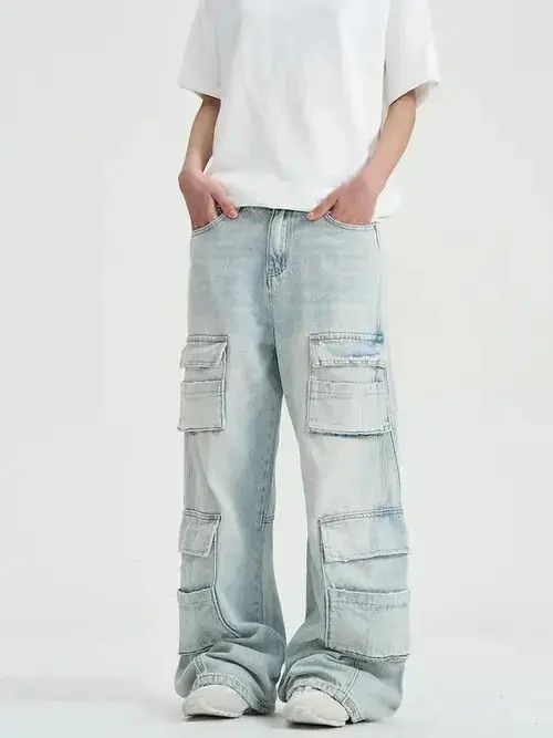 Japanese Brand Cargo Stack Denim Jeans Size US 30 / EU 46 - 2 Thumbnail