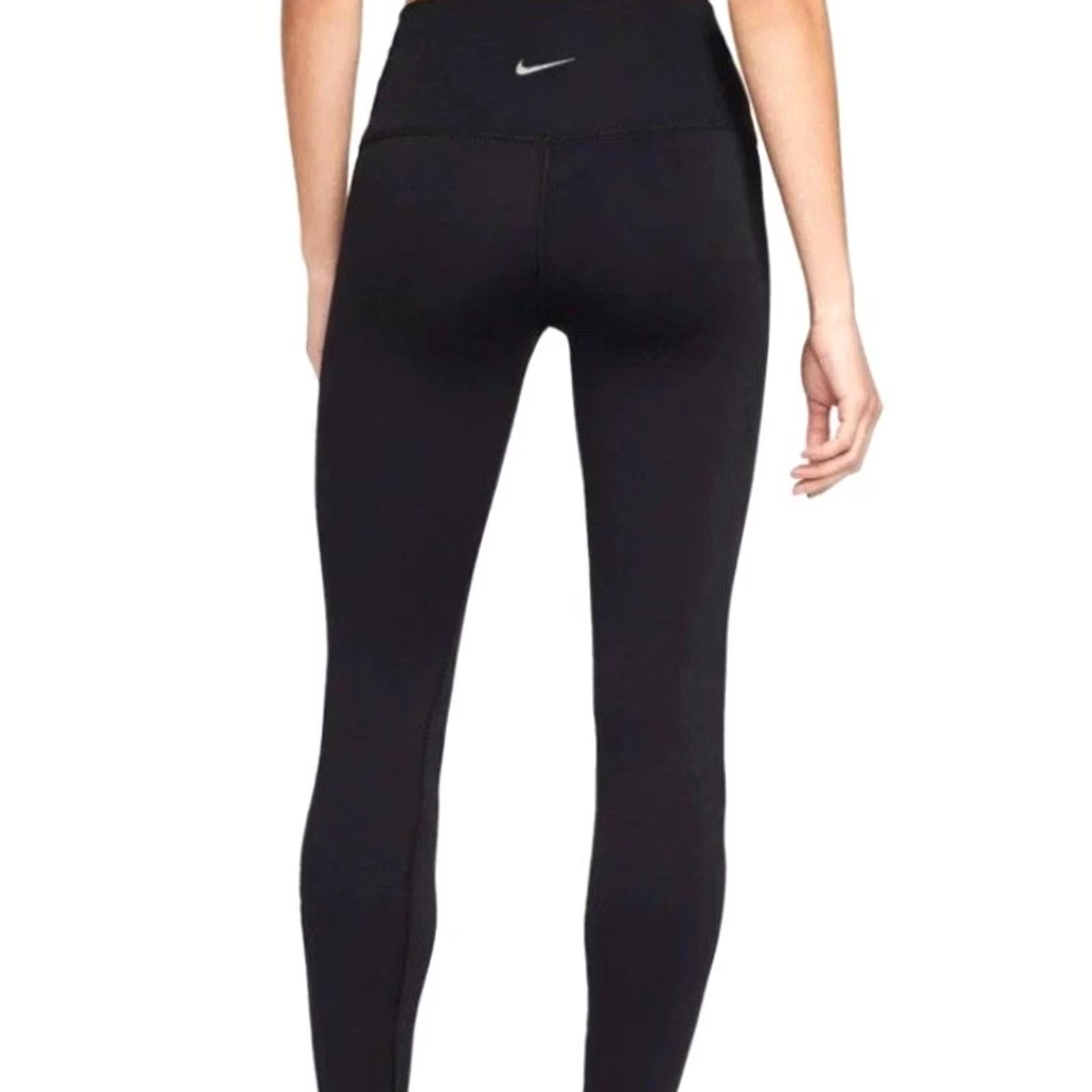 Nike Nike Womens Yoga Pants DM7023-010 Black 7/8 High Rise Tight Fit Leggings Size L Size 36" / US 14 / IT 50 - 3 Thumbnail