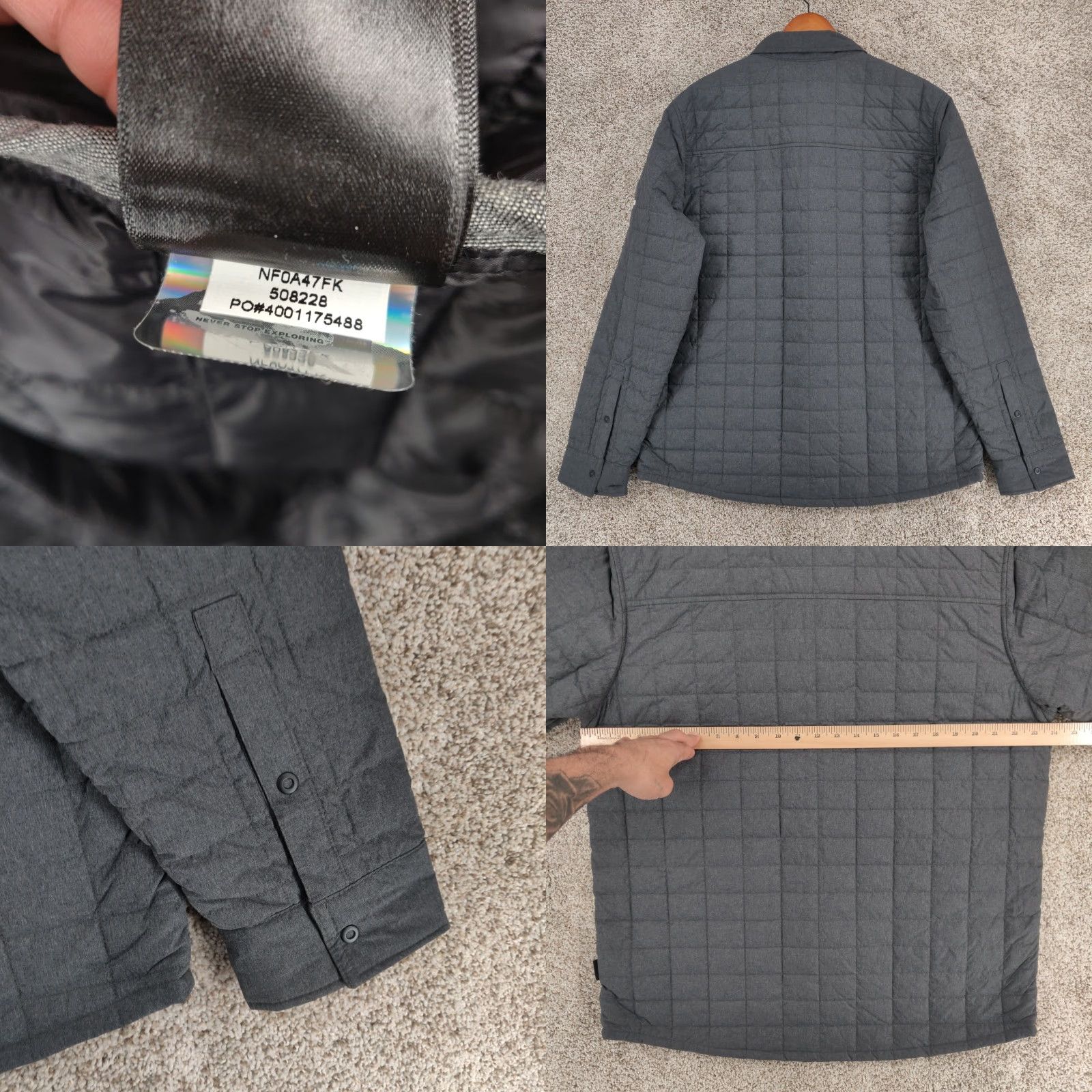 The North Face The North Face Thermoball Shirt Jacket Men’s Large Gray Button Up Outdoor Size US L / EU 52-54 / 3 - 9 Thumbnail