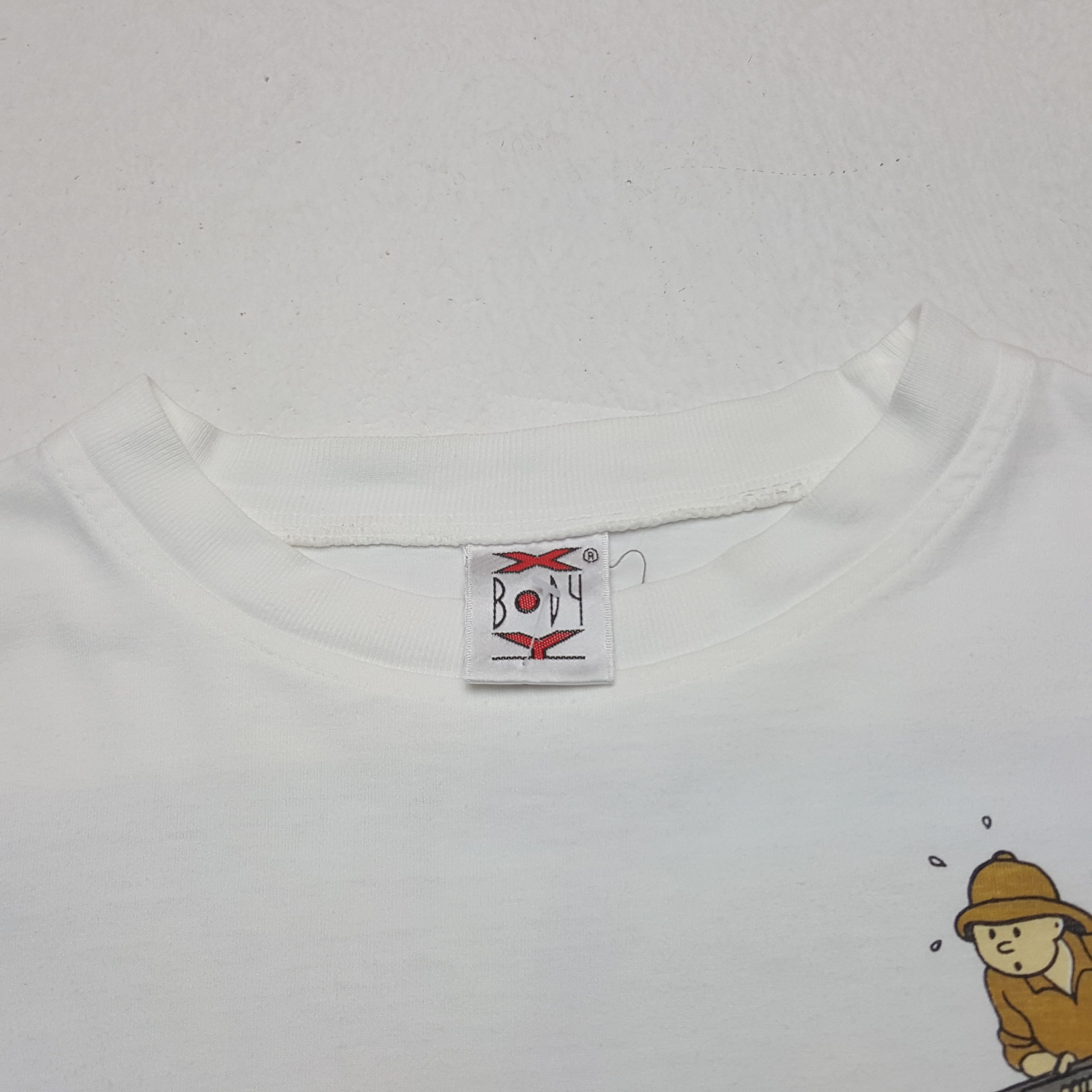 Vintage Vintage Tintin In The Congo American Cartoon Movie Tshirt Size US L / EU 52-54 / 3 - 5 Thumbnail