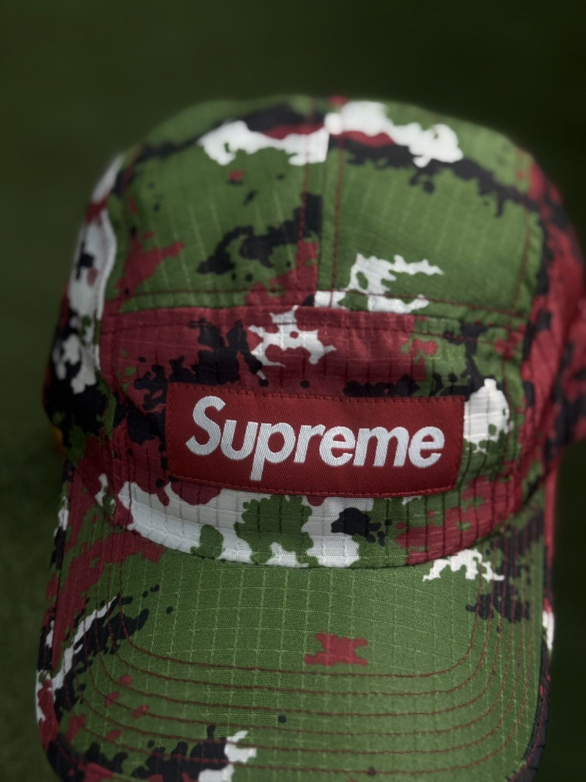 Supreme Supreme Green Camo FW21 Ripstop Hat 🧼 Size ONE SIZE - 3 Thumbnail