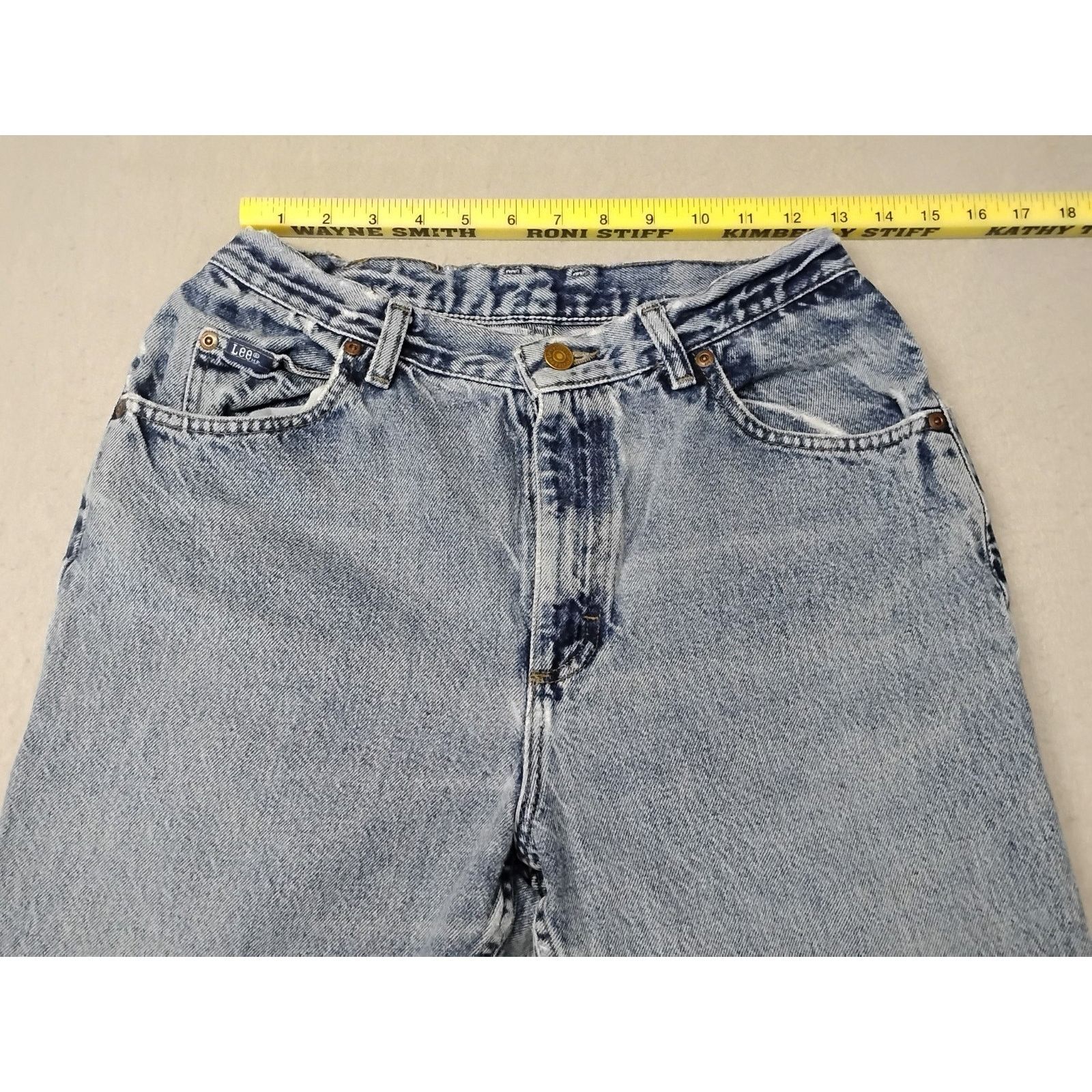 Lee Lees (10) Womens Vintage High Rise Straight Blue Denim Jeans Size 32" / US 10 / IT 46 - 4 Thumbnail