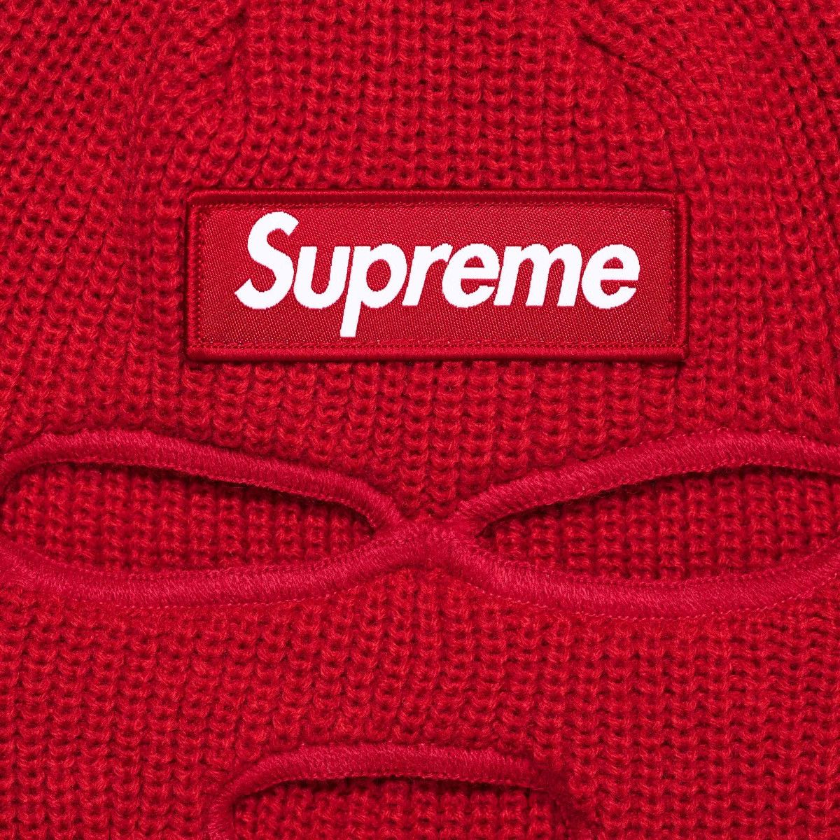 New Era × Supreme Supreme New Era Box Logo Balaclava Red FW24 Size ONE SIZE - 2 Thumbnail