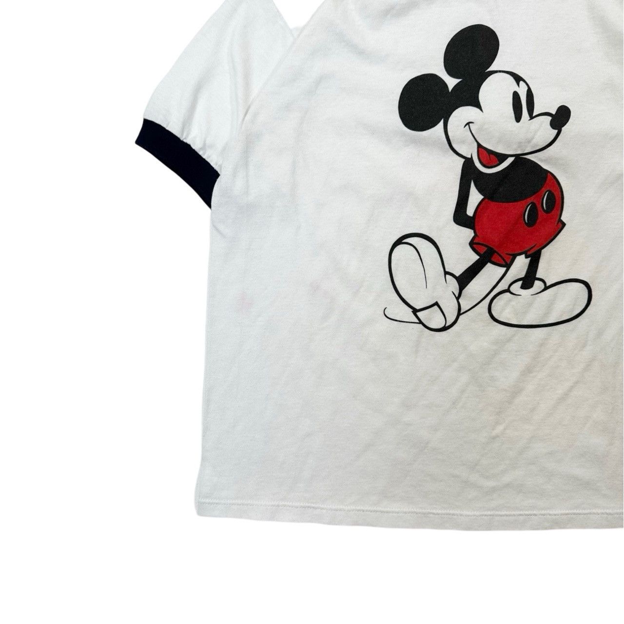 Vintage Vintage 80s Disney Mickey Mouse Graphic Ringer T Shirt Size US M / EU 48-50 / 2 - 3 Thumbnail