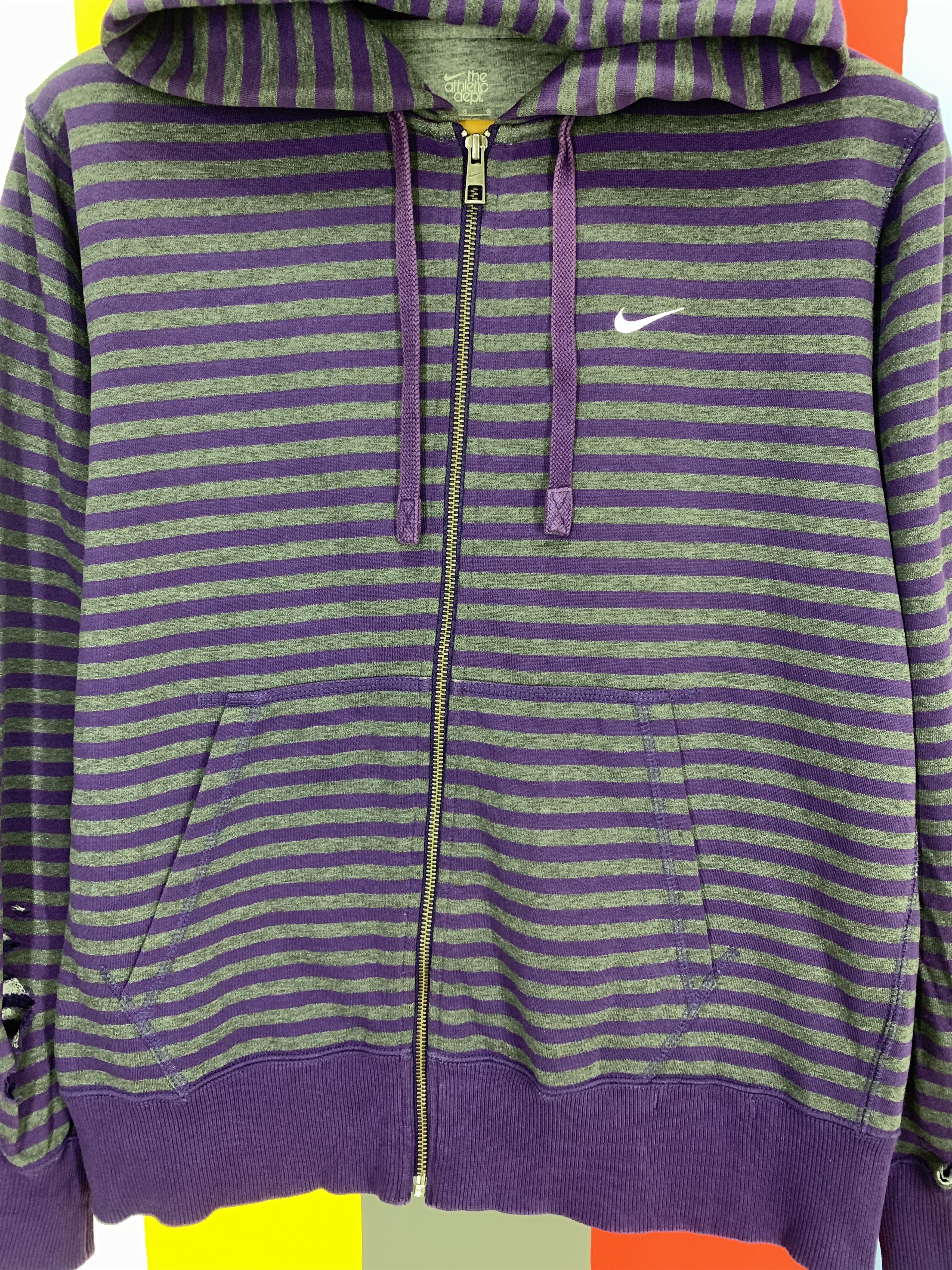 Nike NIKE Stripe Zipper Hoodie #2201/21 Size US M / EU 48-50 / 2 - 2 Thumbnail
