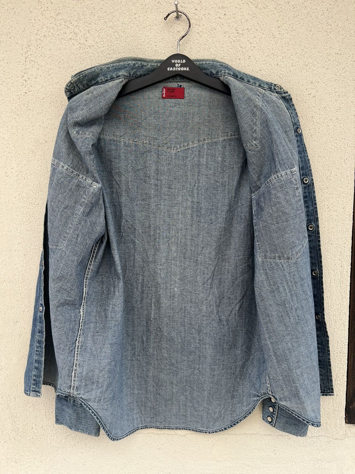 Levi's Vintage 2005 Levi’s Red Tab Faded Mud Denim Western Shirt Size US L / EU 52-54 / 3 - 21 Thumbnail