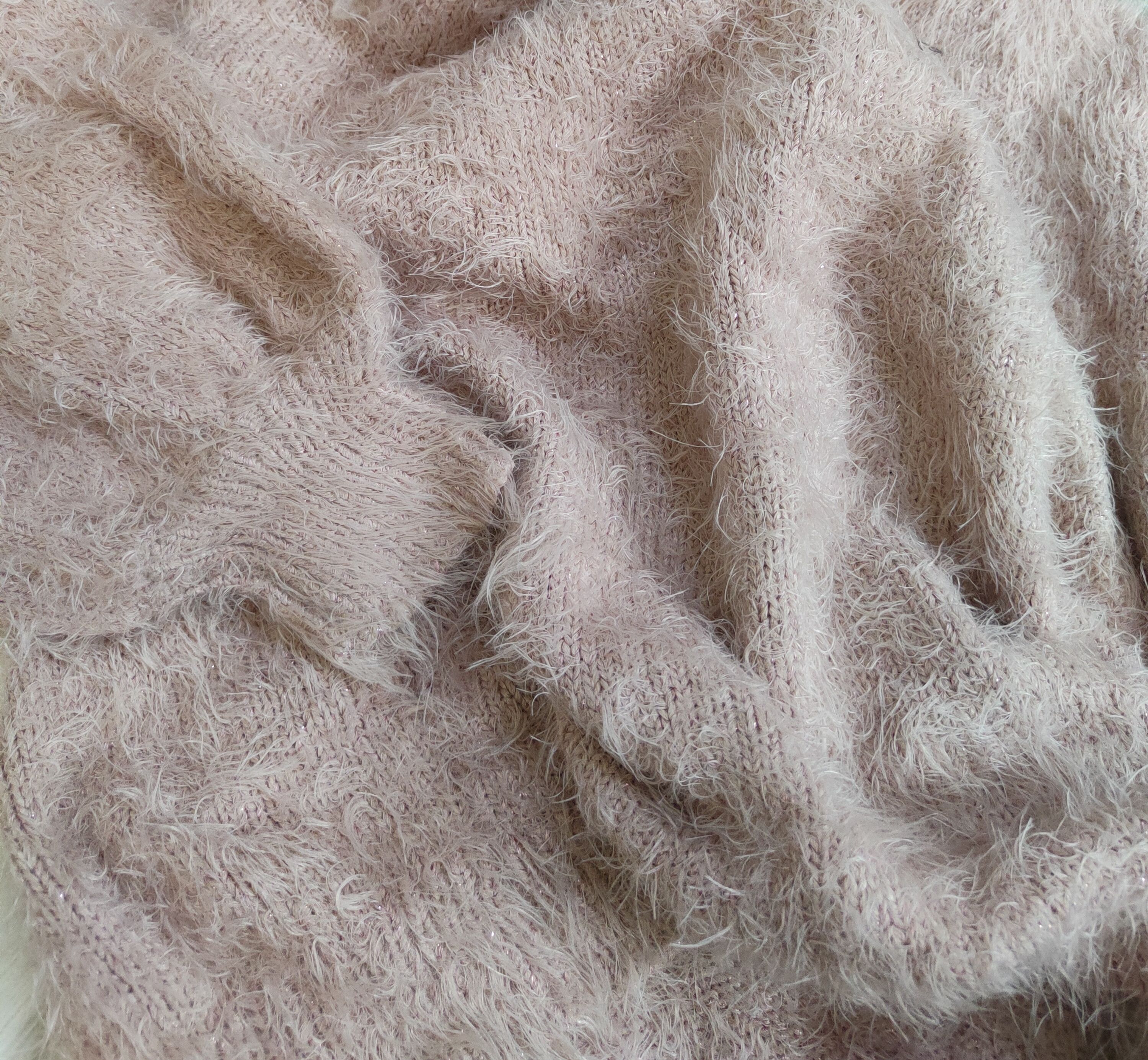 GU GU Pink Shag Shaggy Fur Mohair Knitwear #S2067 Size S / US 4 / IT 40 - 10 Thumbnail