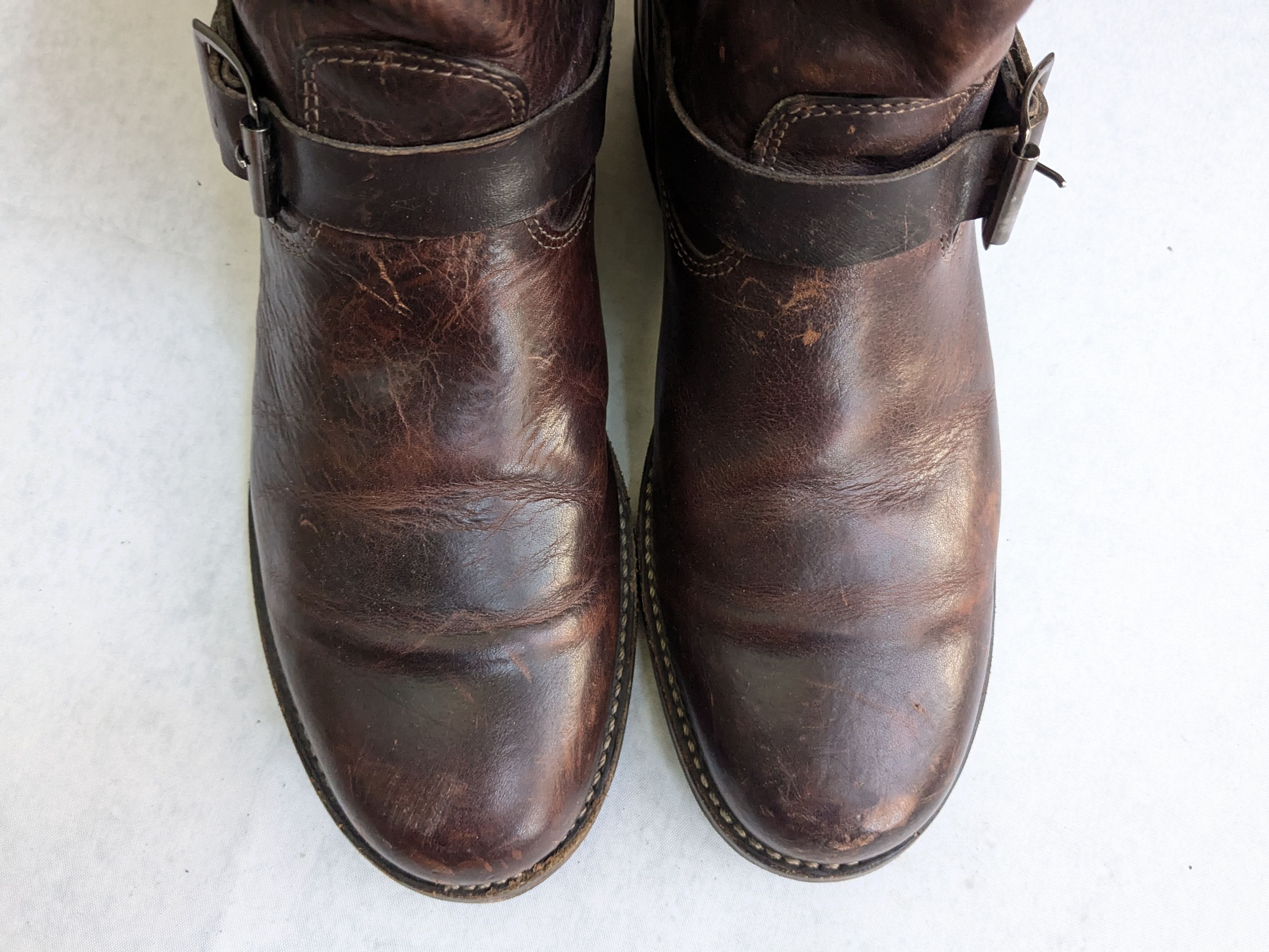 Frye Frye Engineer Boots Brown Leather 9 M Buckle Size US 9 / EU 42 - 3 Thumbnail