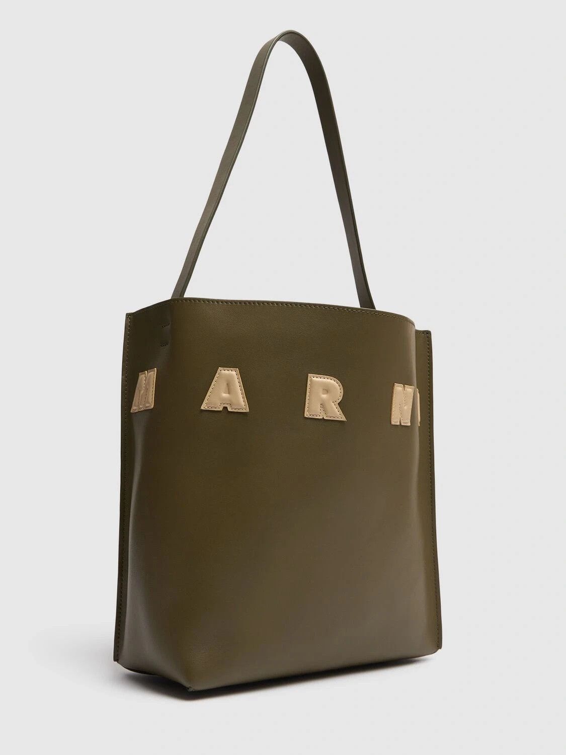 Marni MARNI Museo Deep Sage Leather Shoulder Bag New Auth Size ONE SIZE - 2 Thumbnail