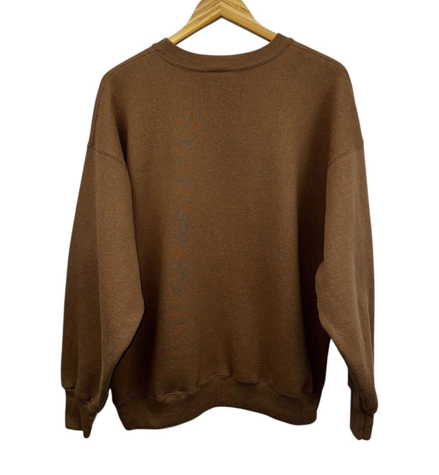 Hanes Vintage 90s Hanes Premium Tan Brown Earth Tone Crewneck XL Size US 36 / EU 52 - 3 Thumbnail