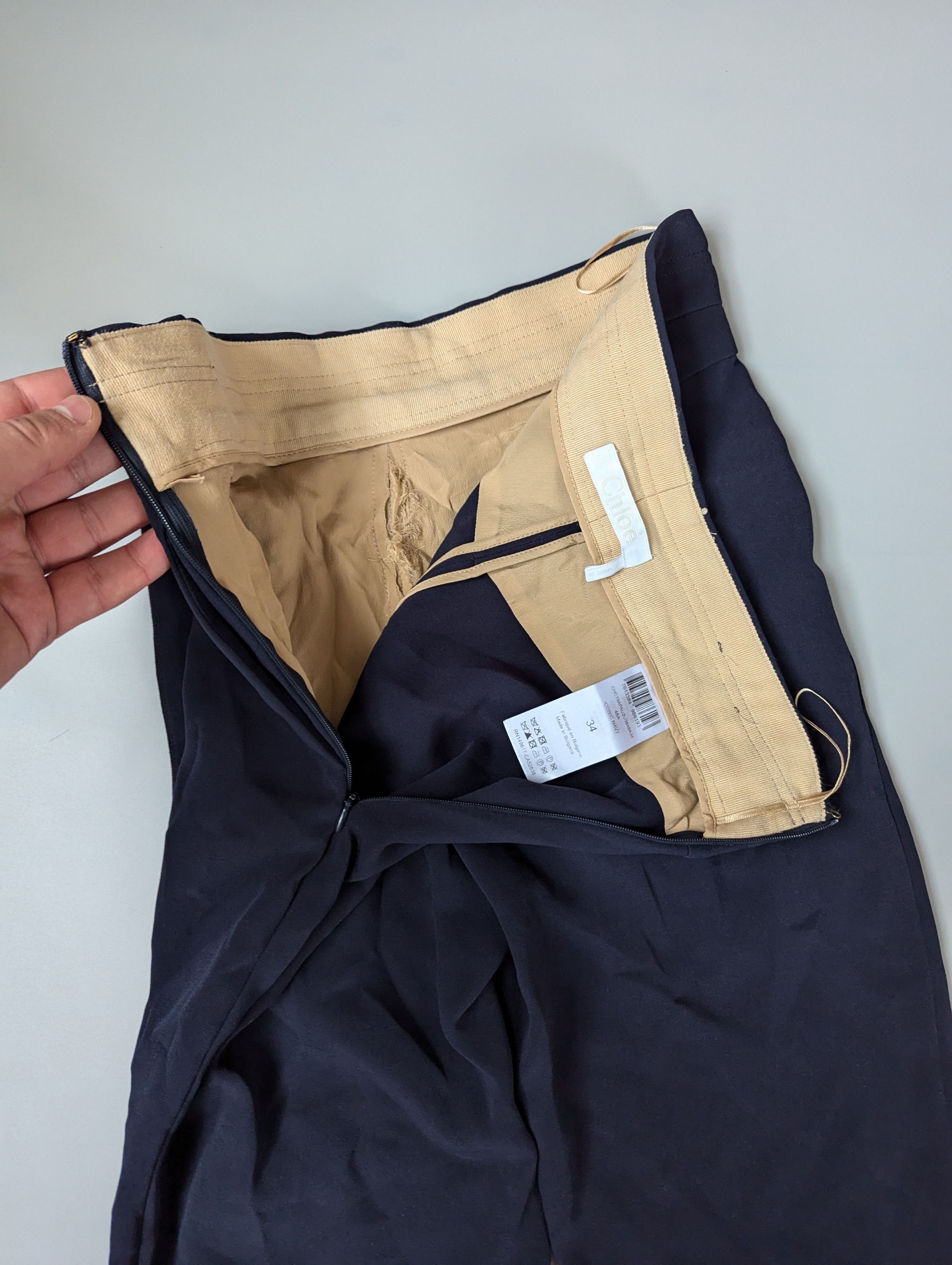Chloe Chloé Straight pants navy Size 25" / US 0 / IT 36 - 13 Thumbnail