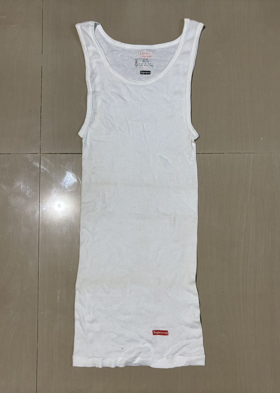 Supreme Supreme Hanes Tank Top ( Only One) White Size US S / EU 44-46 / 1 - 2 Thumbnail