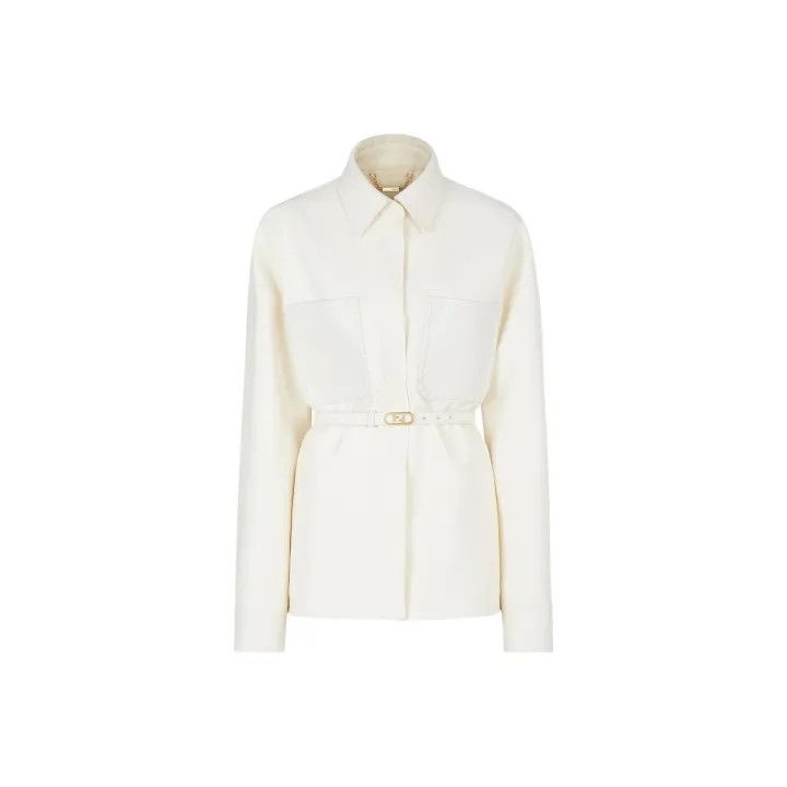 Fendi Fendi SS22 Belted Button-Up Jacket 0079 Size M / US 6-8 / IT 42-44 - 1 Thumbnail