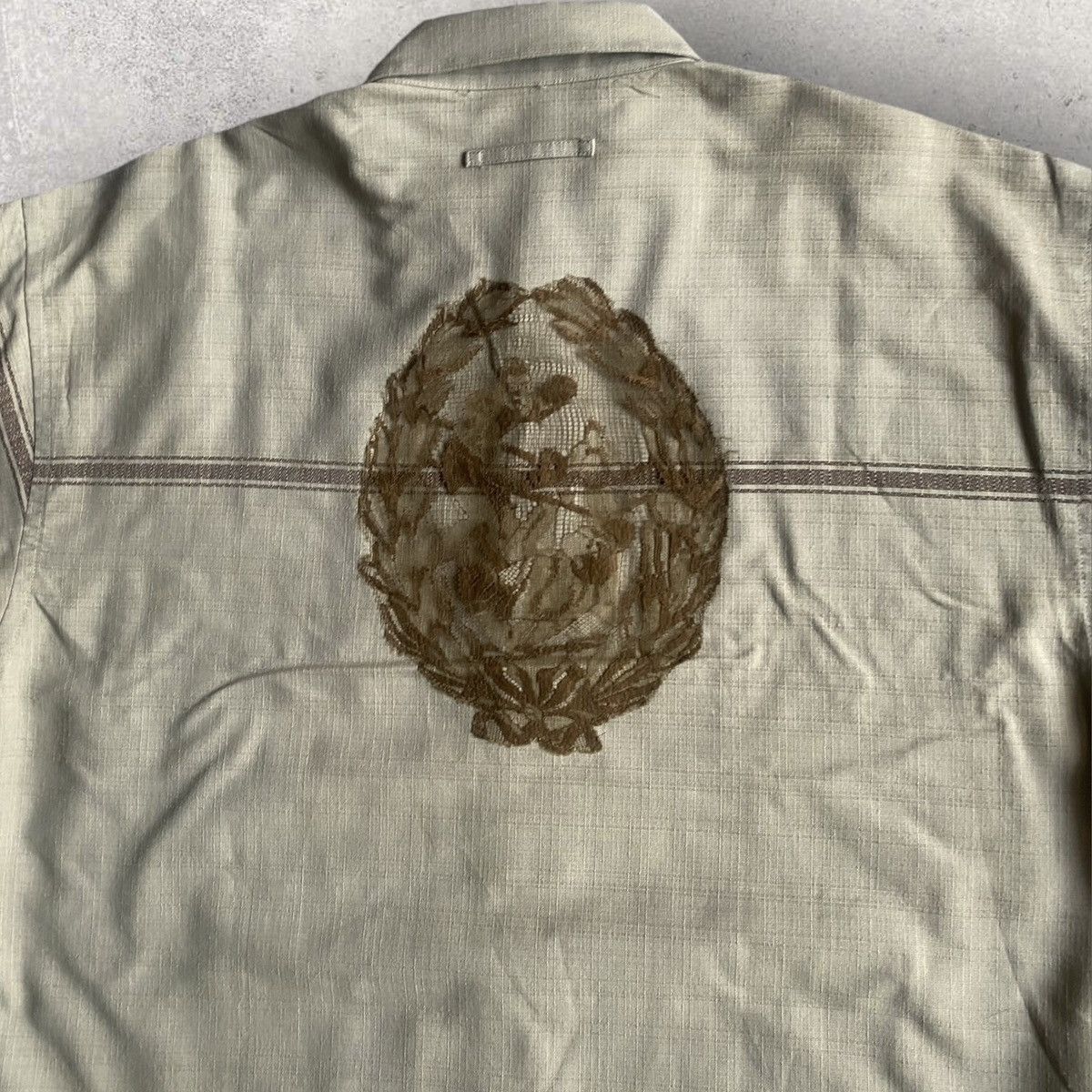 Jean Paul Gaultier Vintage SS 1988 Boxing Lace Doily Shirt Size US M / EU 48-50 / 2 - 2 Thumbnail